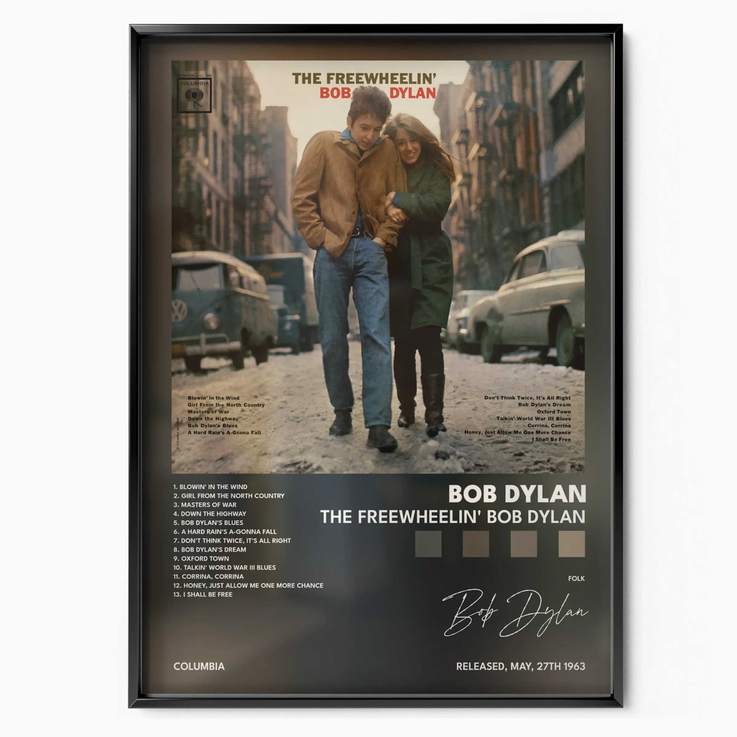 The Freewheelin' Bob Dylan poster