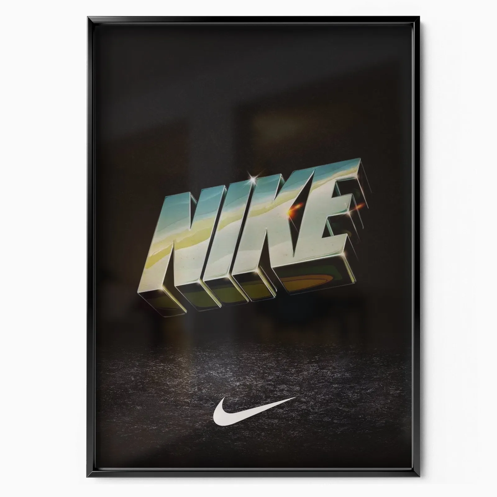 Srebro Nike poster, museum grade matte print