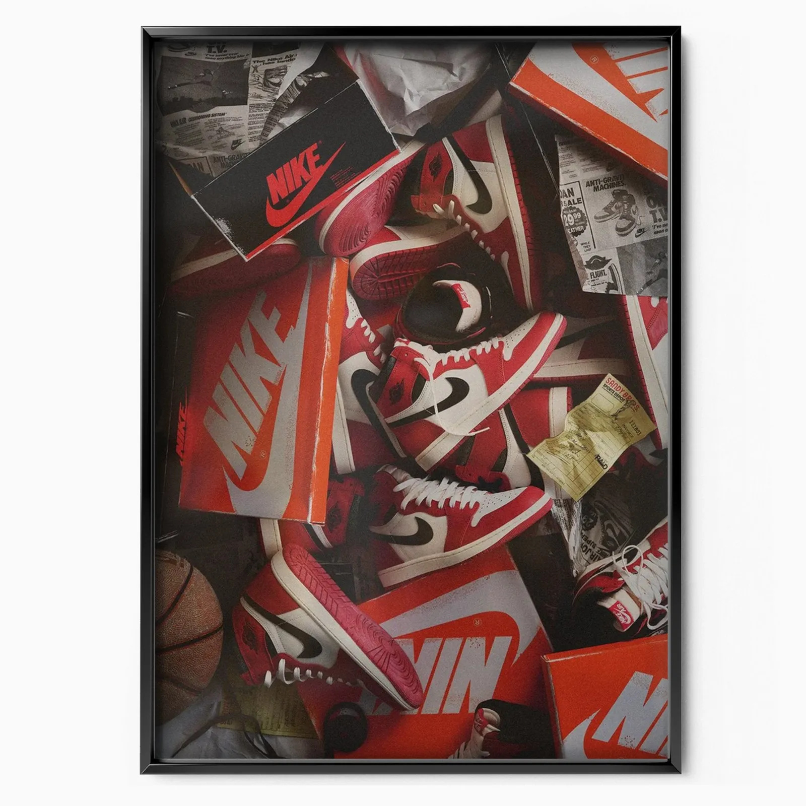 "Buty Nike" poster, museum grade matte print