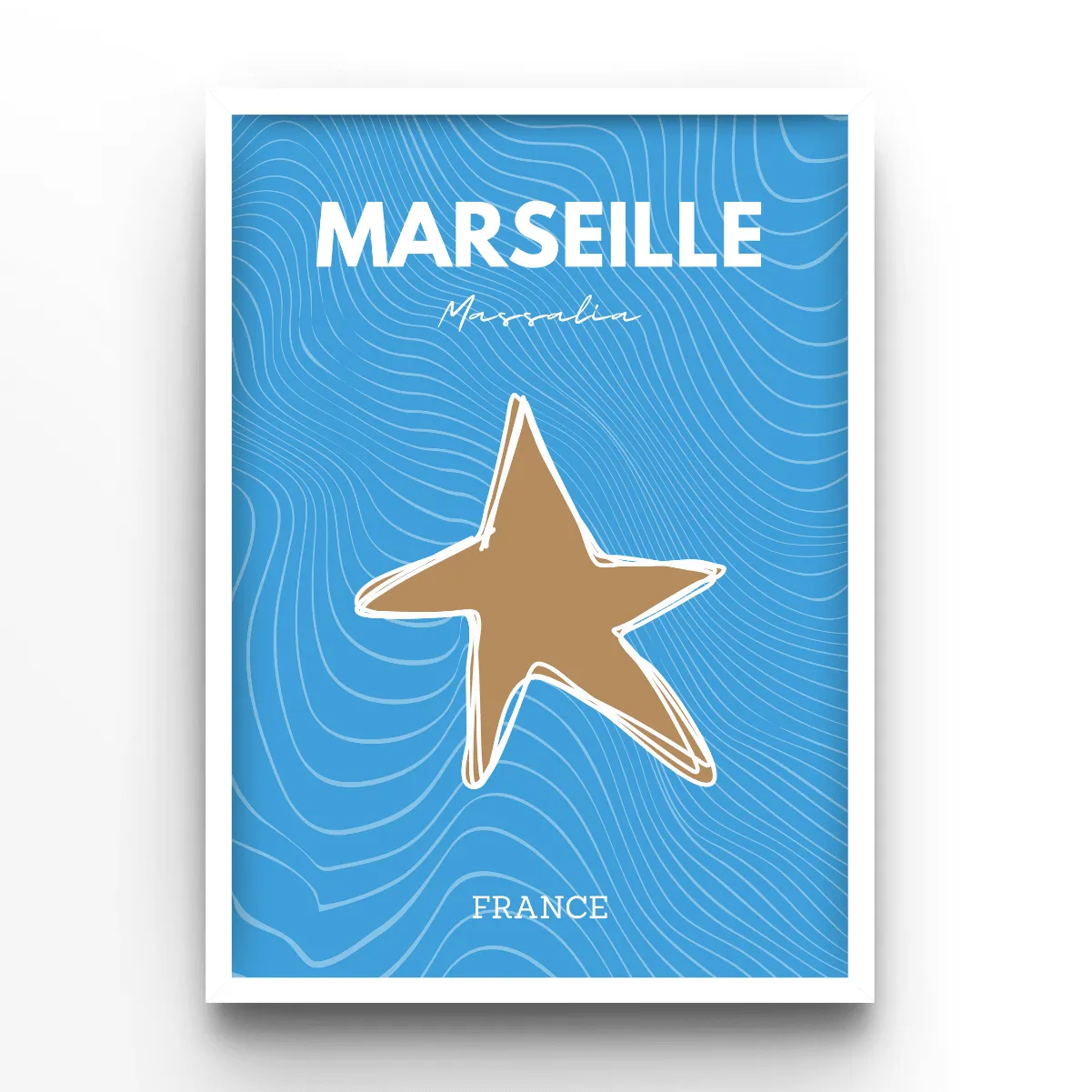 Marseille poster, museum grade matte print