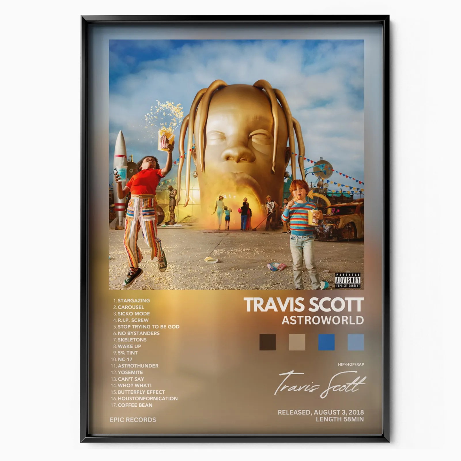 Travis Scott Astroworld poster, museum grade matte print