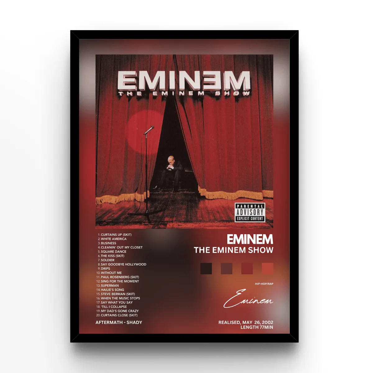 Lo spettacolo di Eminem poster, museum grade matte print