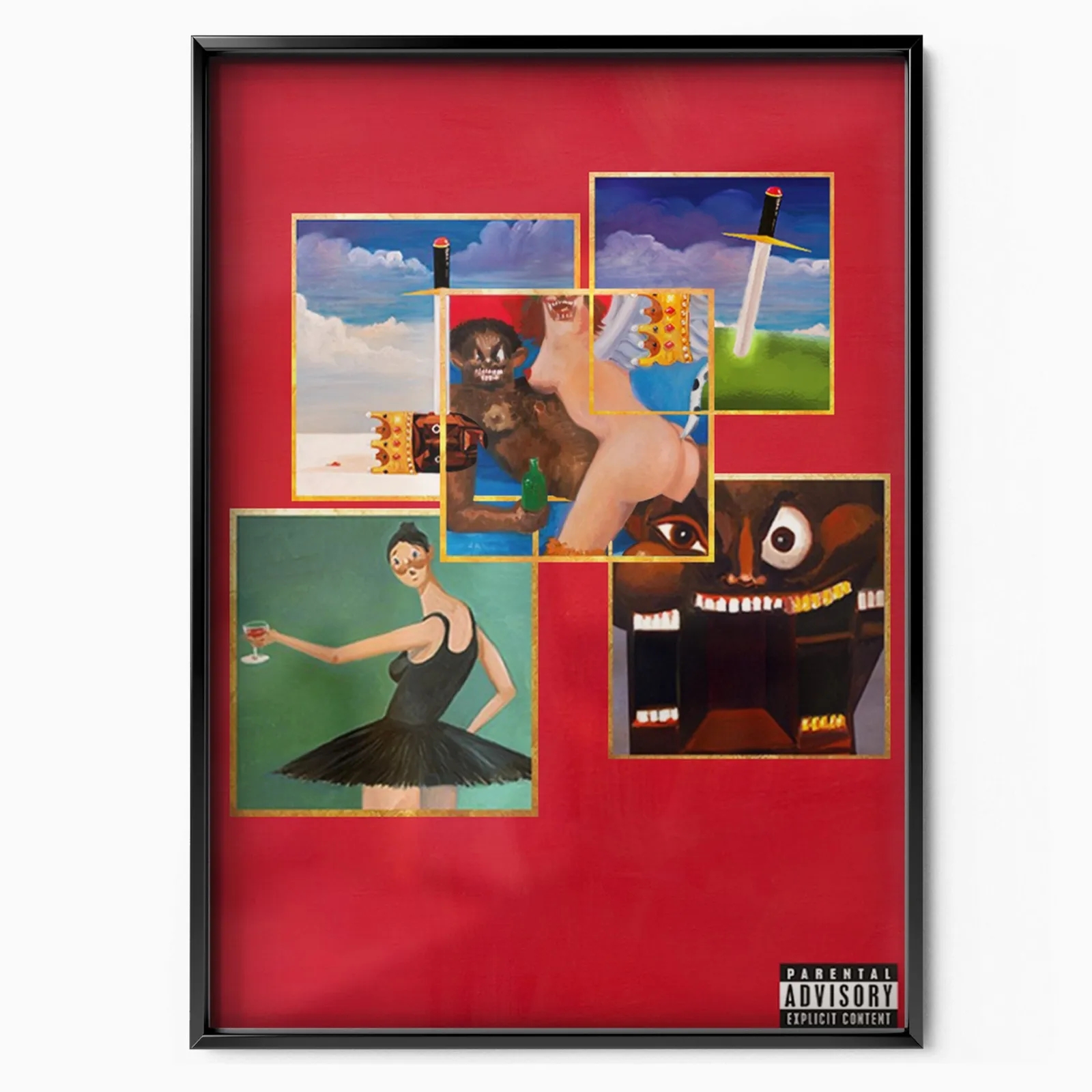 Copertina di Kanye West poster, museum grade matte print