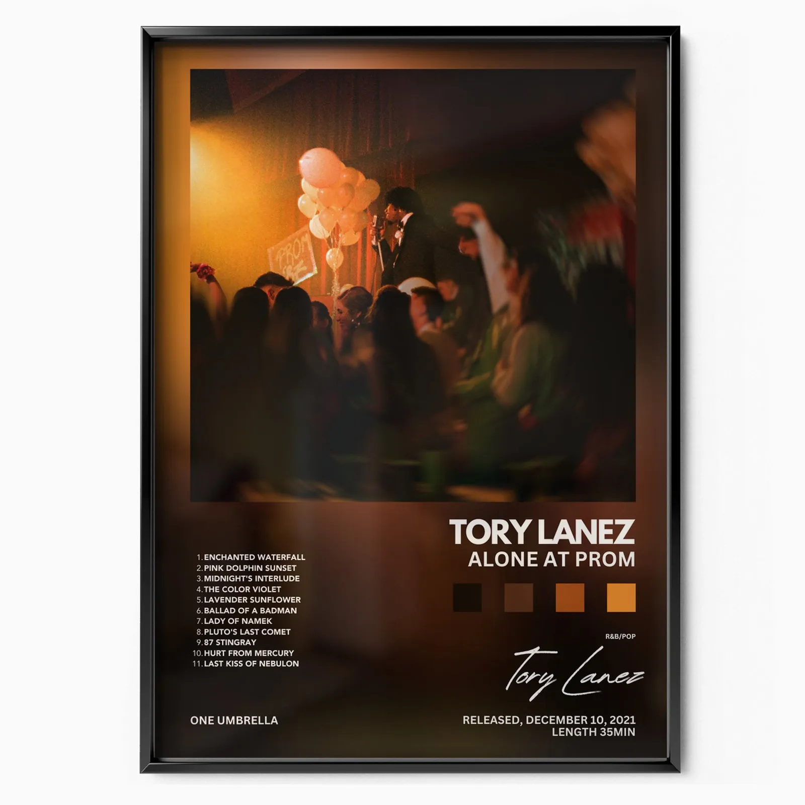 Tory Lanez poster, museum grade matte print