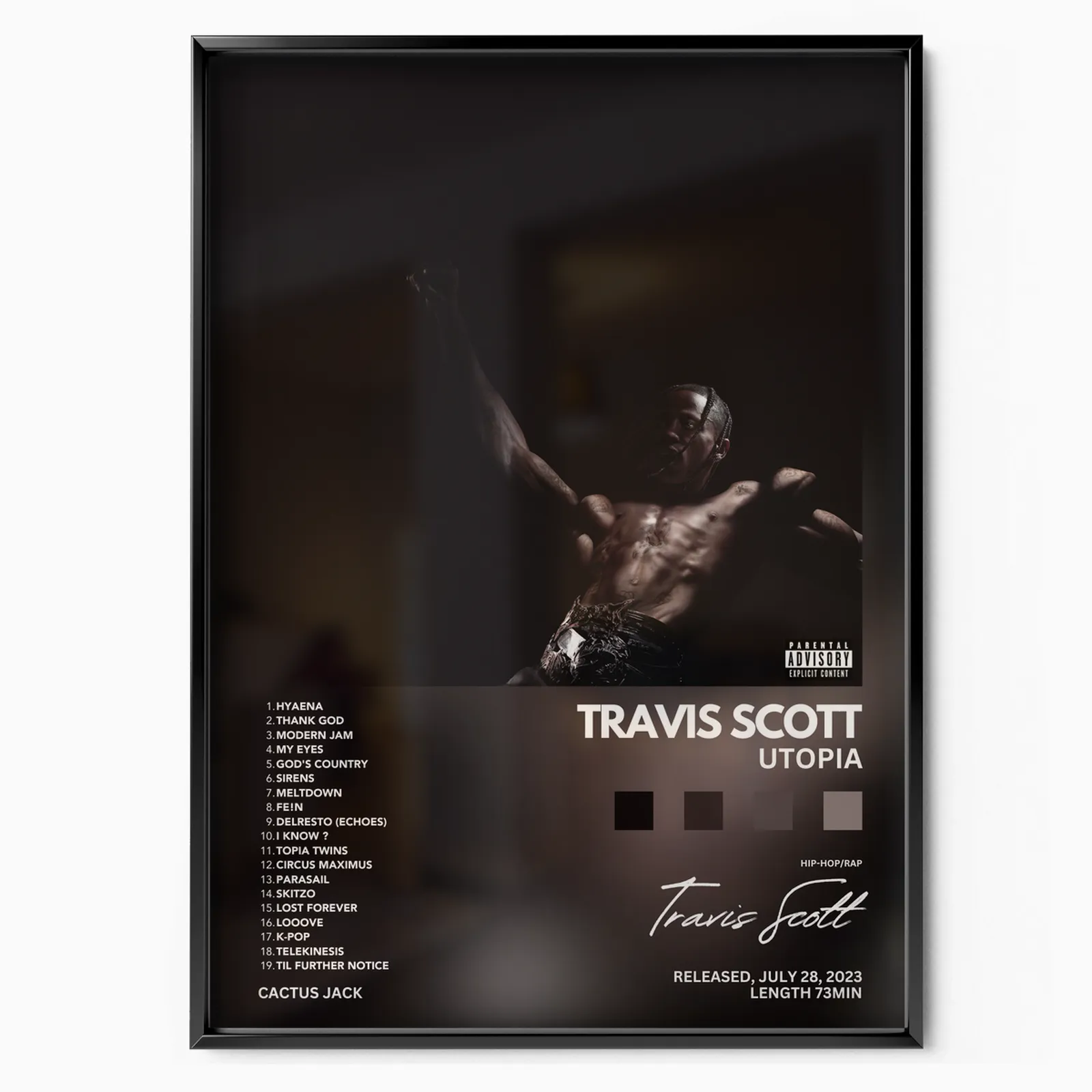 Utopia di Travis Scott poster, museum grade matte print
