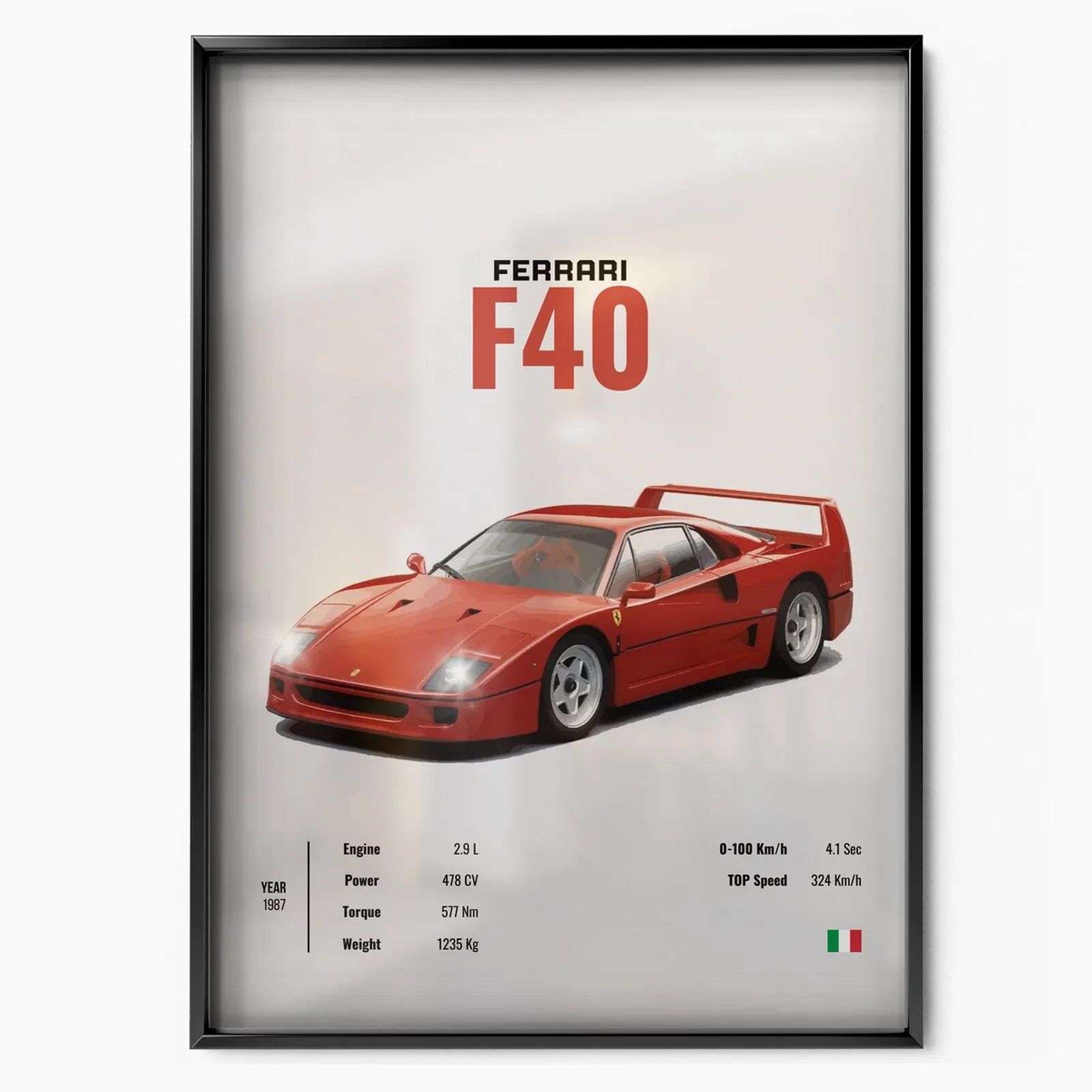 Ferrari F40 poster