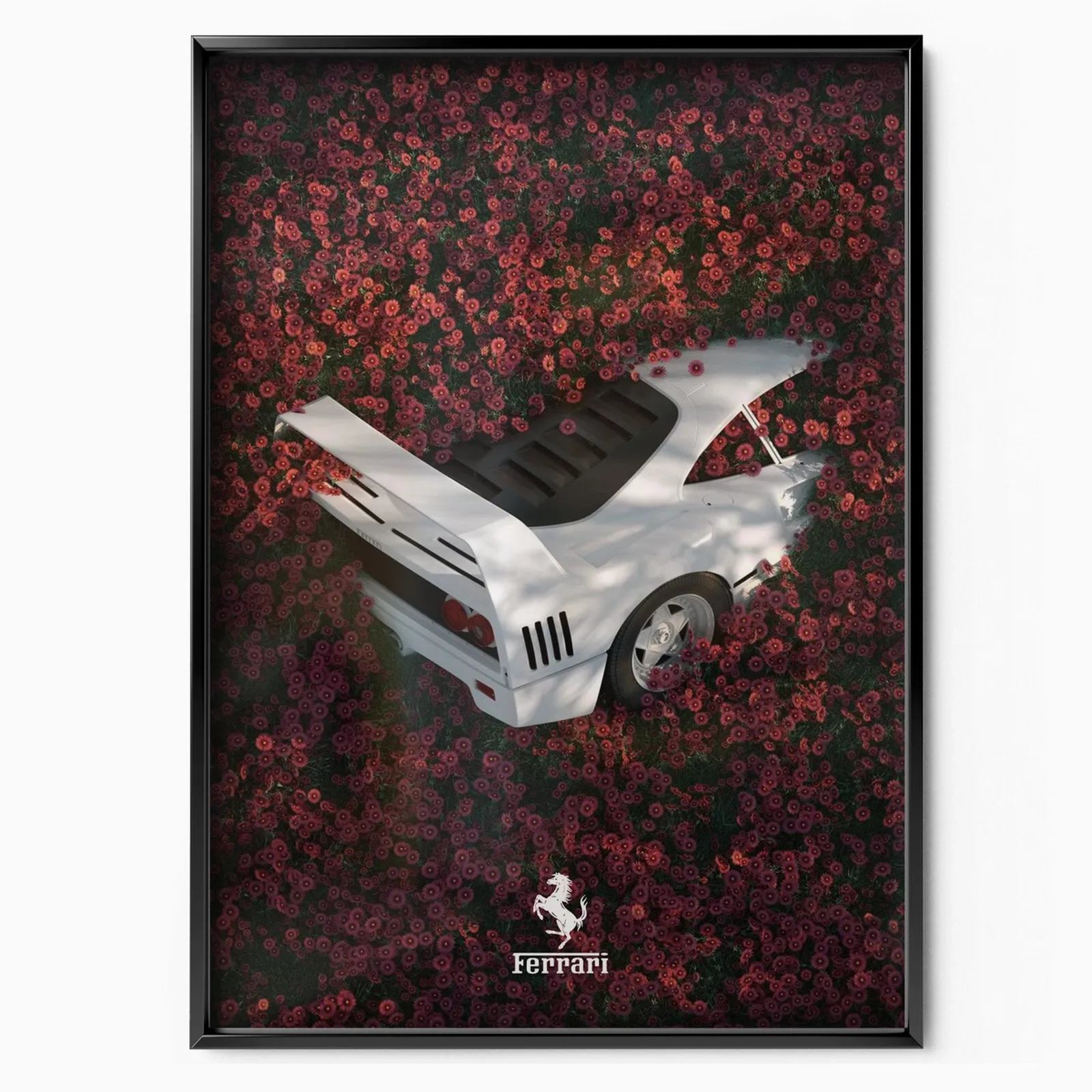 Ferrari F40 (Flowers) poster