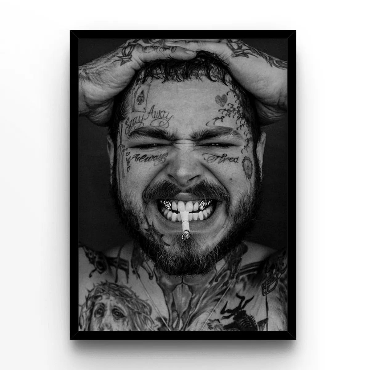 Post Malone P&B  poster, museum grade matte print