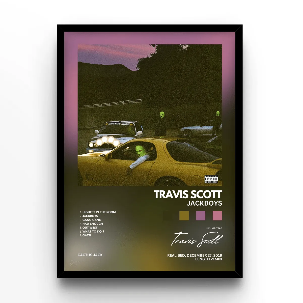 L'album dei Jackboys Travis Scott poster, museum grade matte print