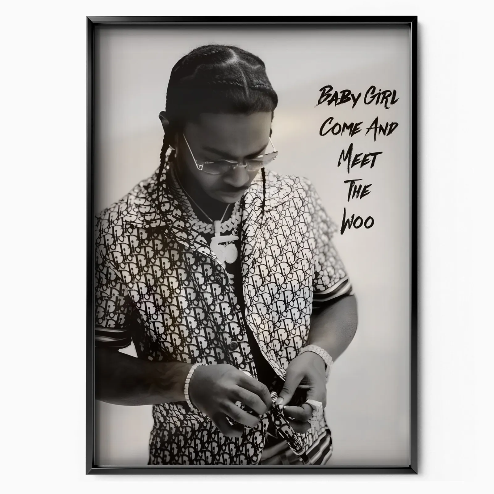 Pop Smoke 'Baby Girl Come And Meet The Woo' poster, museum grade matte print