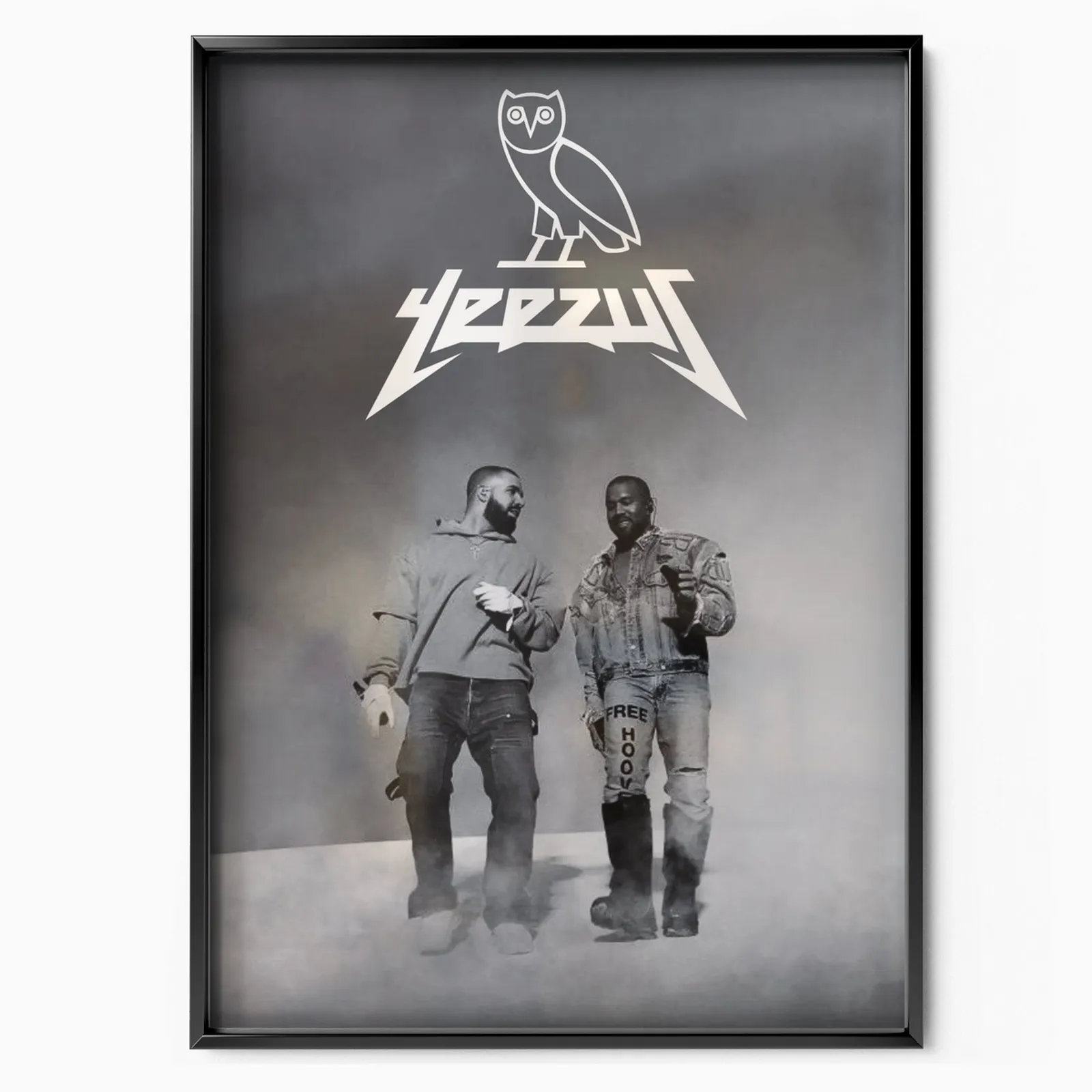 Kanye West x Drake poster, museum grade matte print