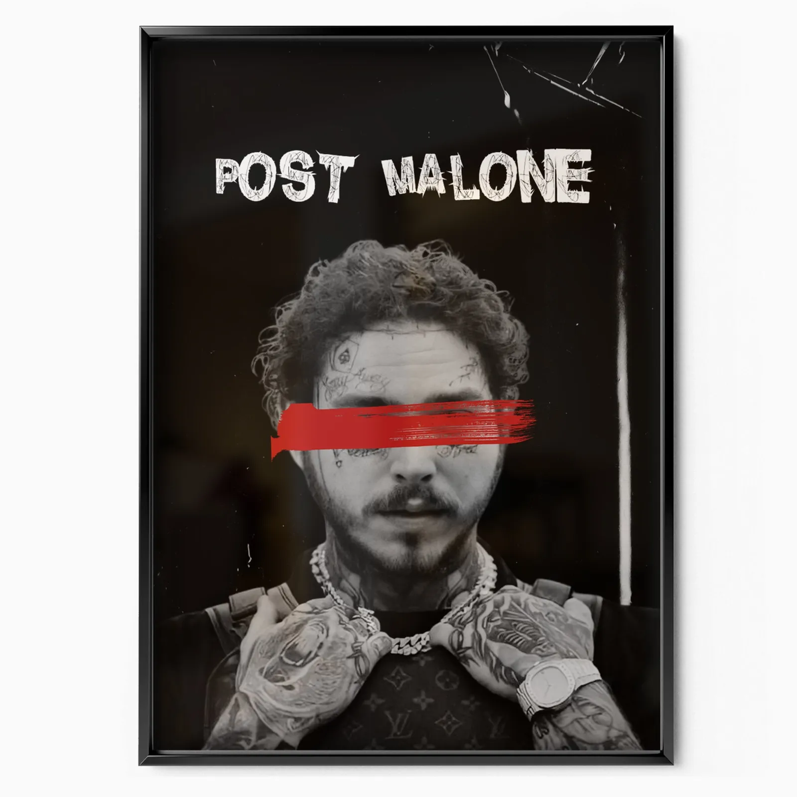 Post Malone Grunge poster, museum grade matte print
