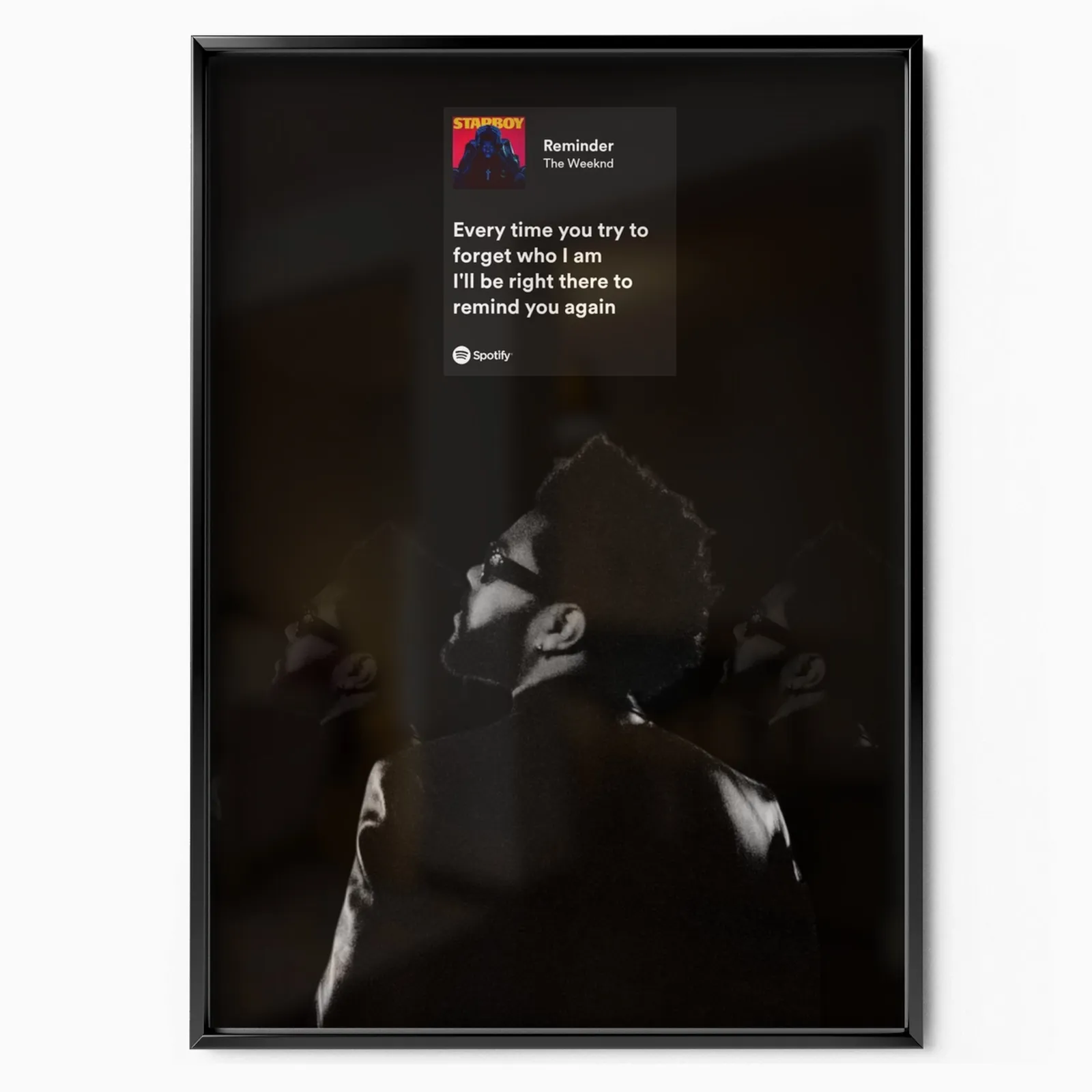 The Weeknd Lyrics poster, museum grade matte print