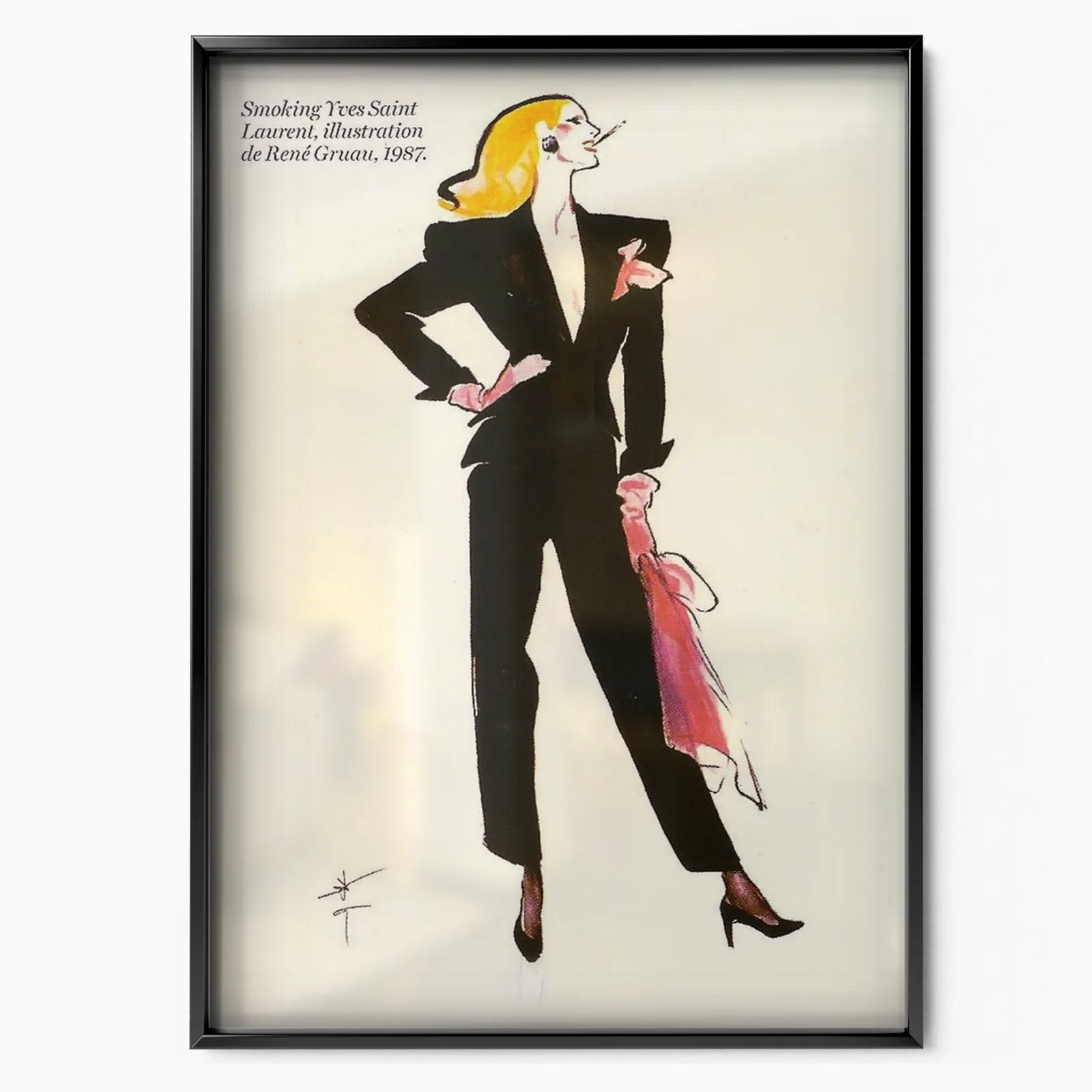 Smoking Yves Saint Laurent poster