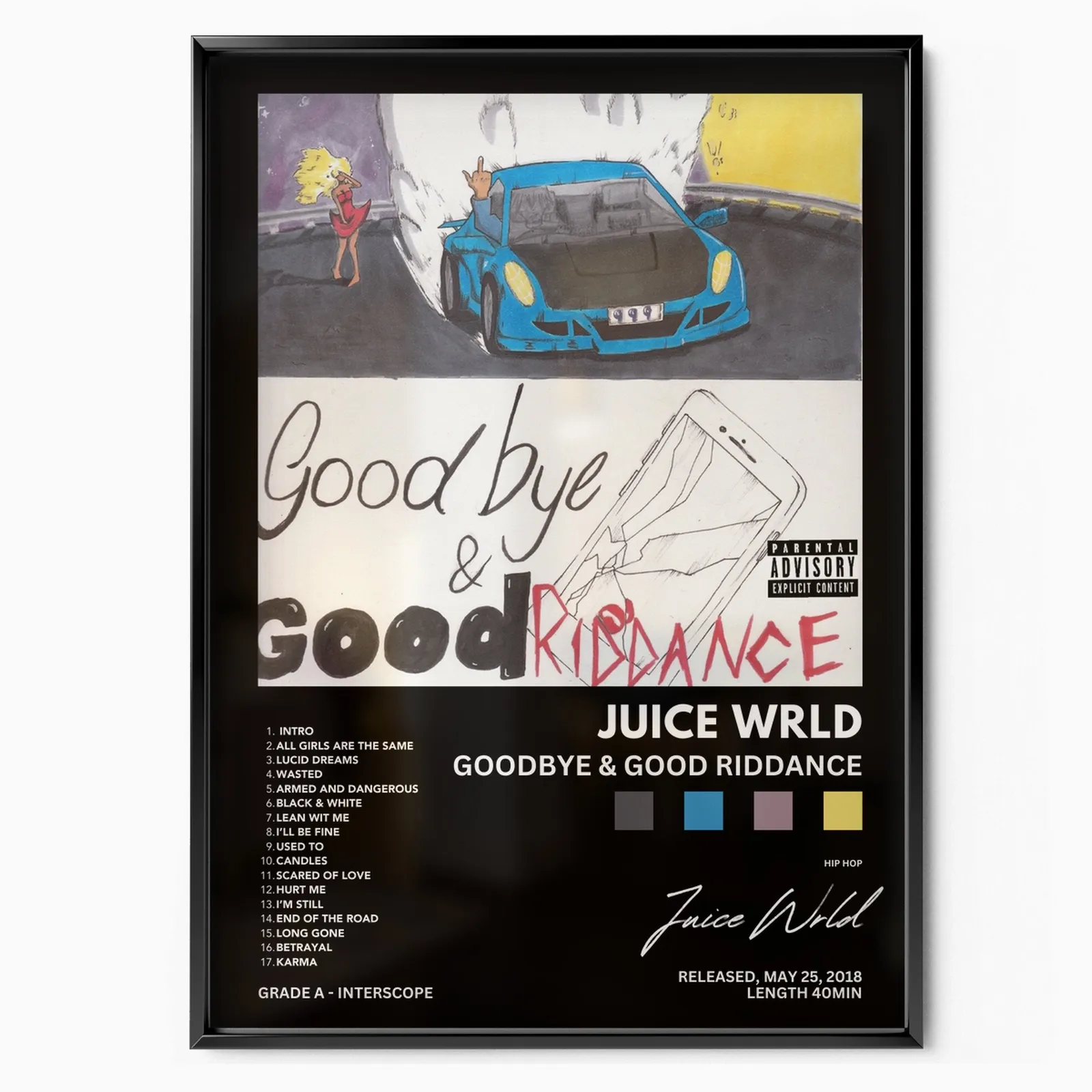 Le leggende di Juice World non muoiono mai poster, museum grade matte print