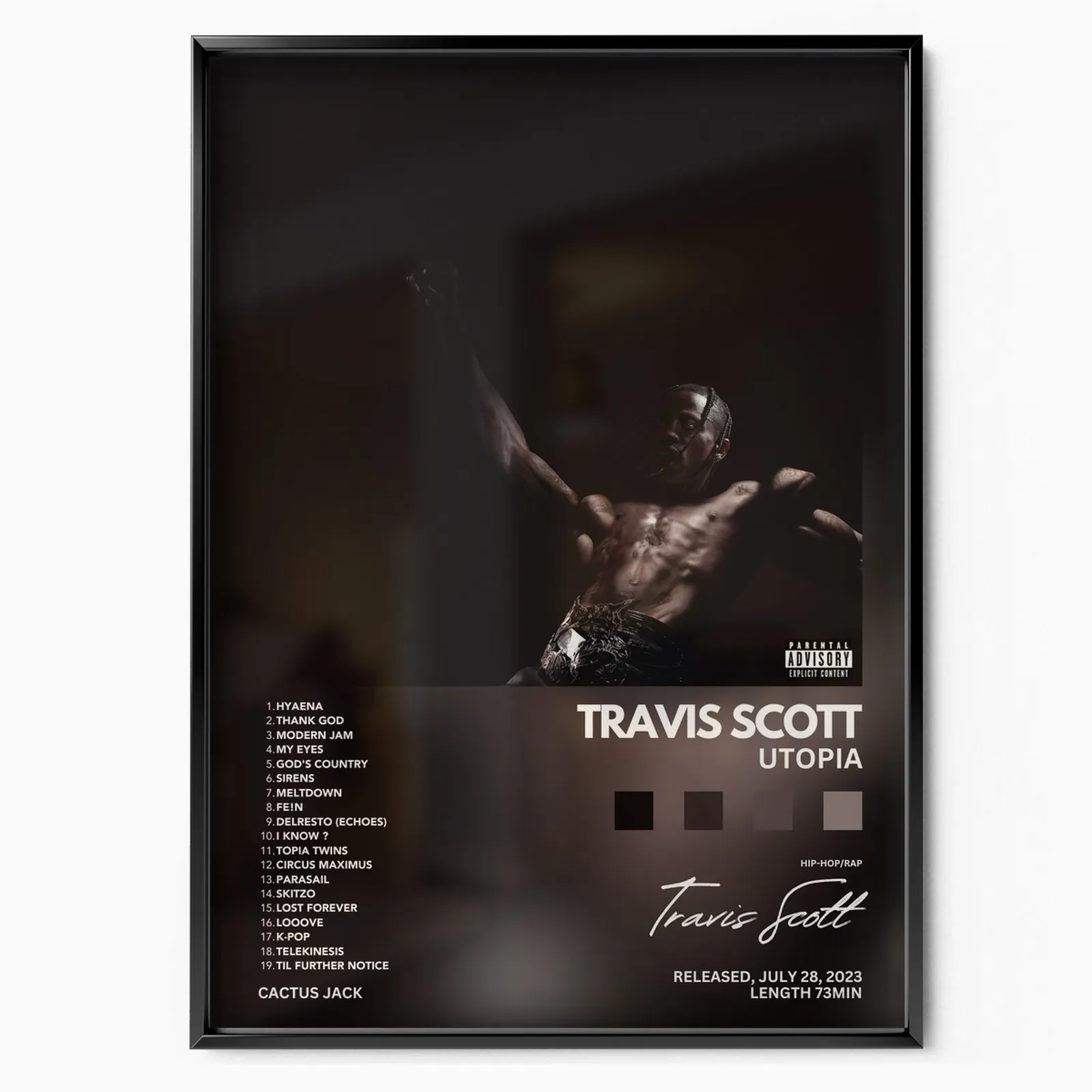Travis Scott - UTOPIA poster, museum grade matte print