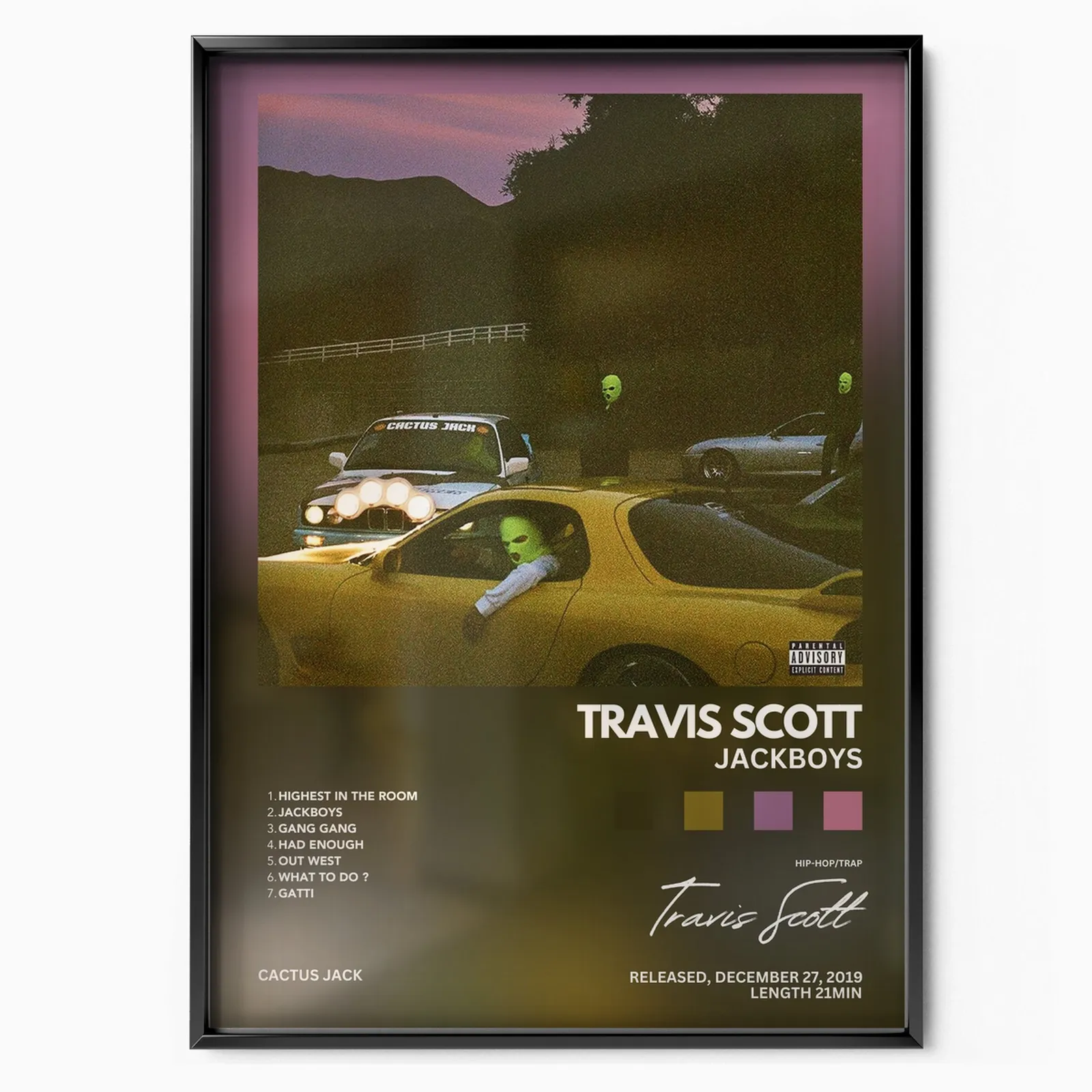 Travis Scott - JACKBOYS poster, museum grade matte print
