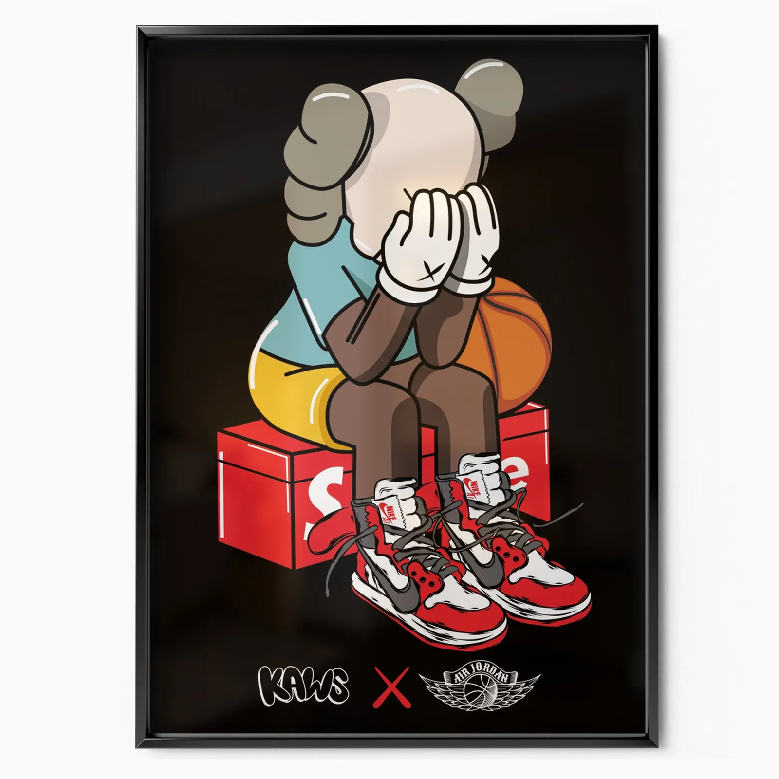 KAWS x Air Jordan poster