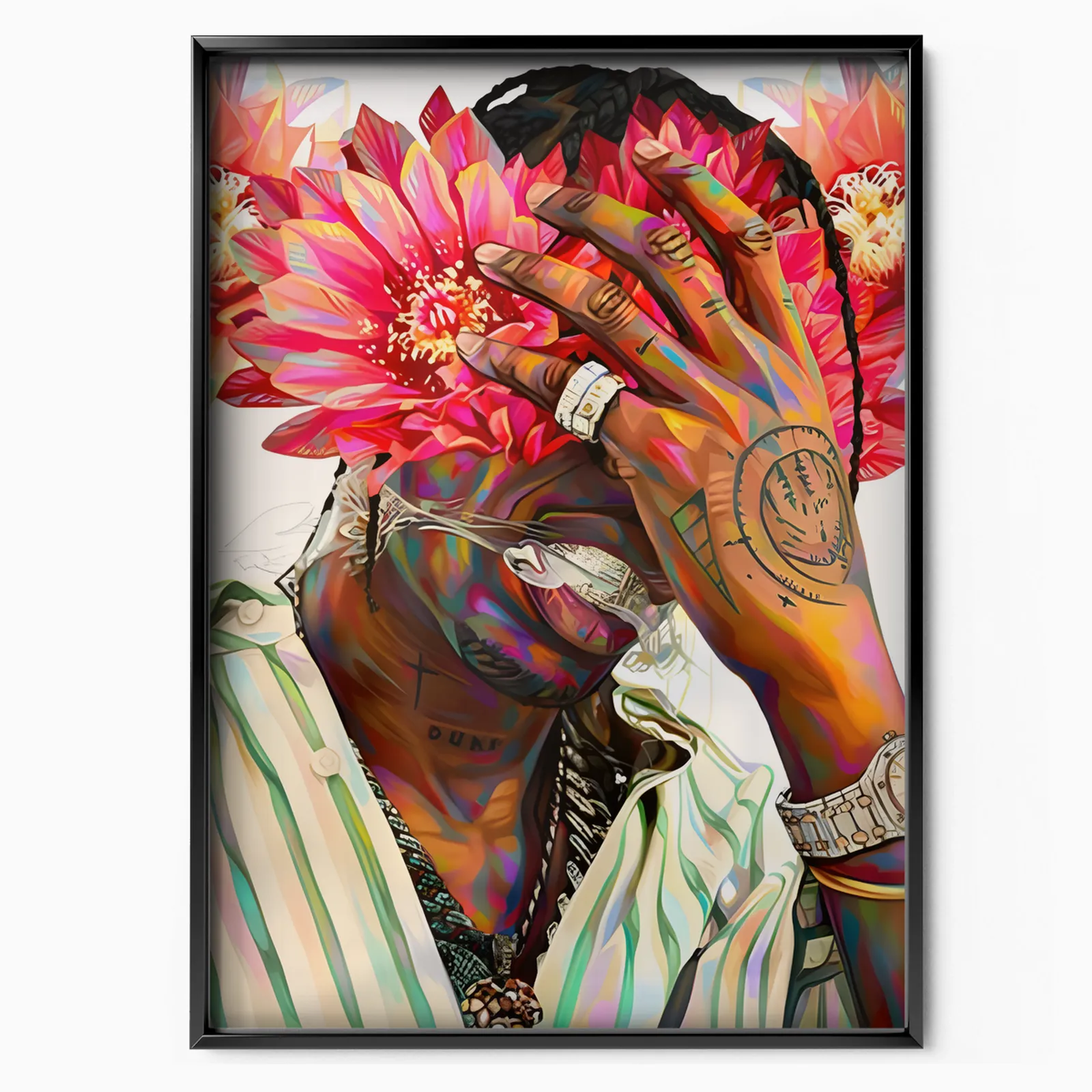 Flowers Art poster, museum grade matte print