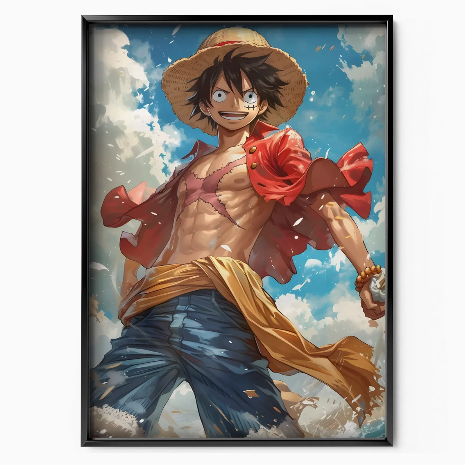 One Piece Luffy poster, museum grade matte print