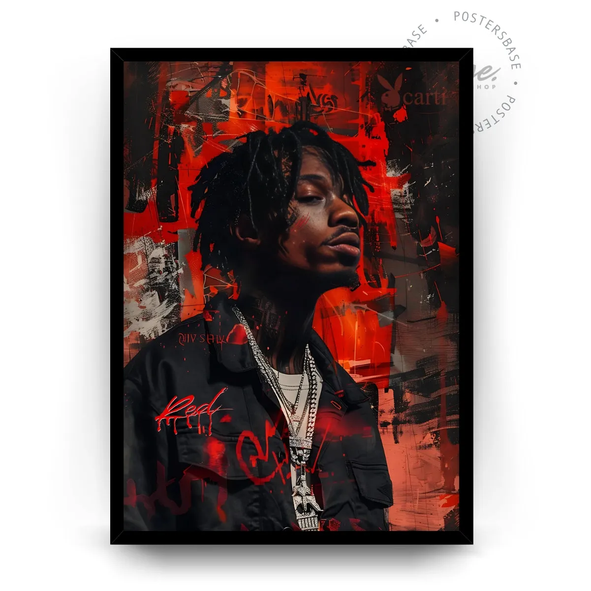 Playboi Carti Red Art poster, museum grade matte print