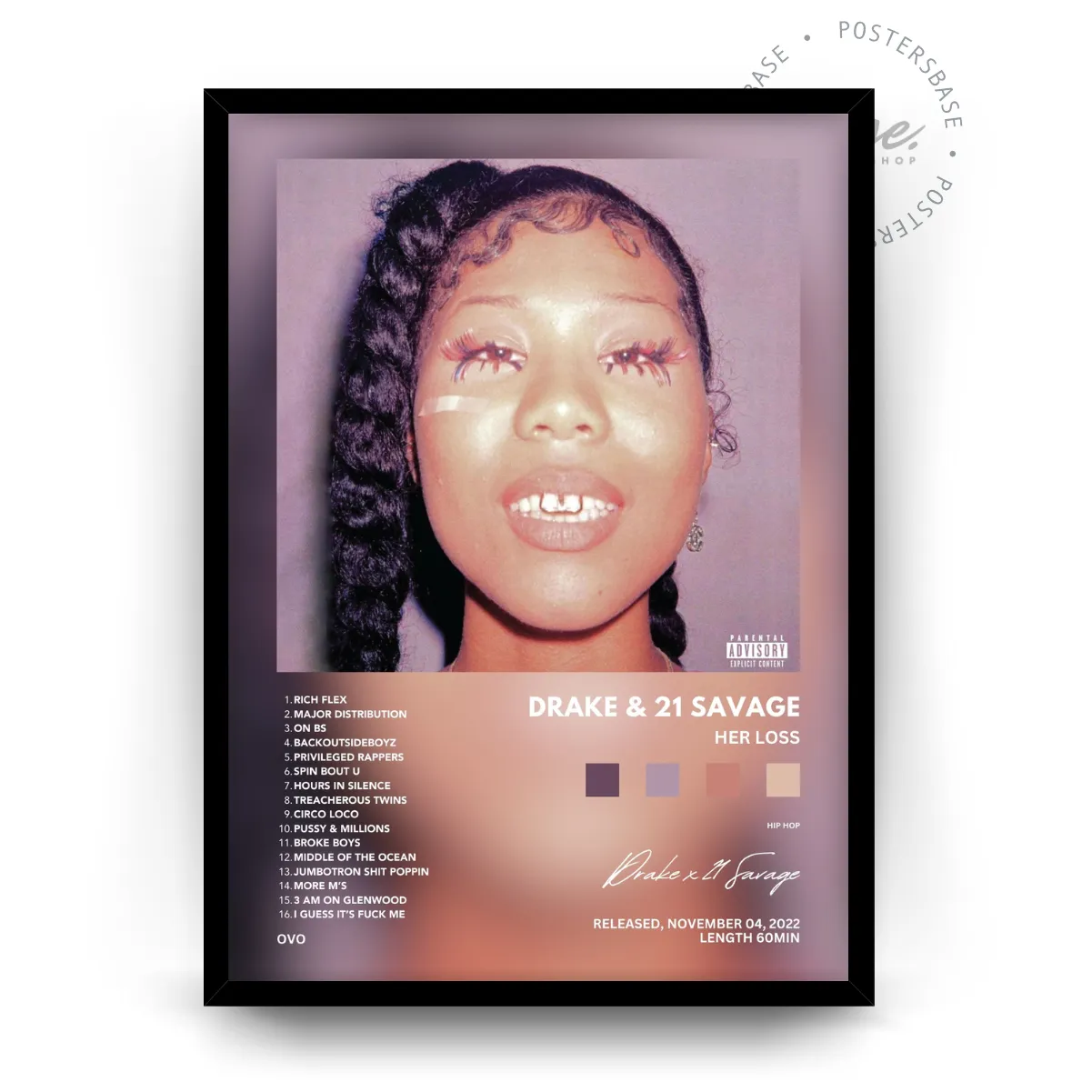 Her Loss Album poster, museum grade matte print