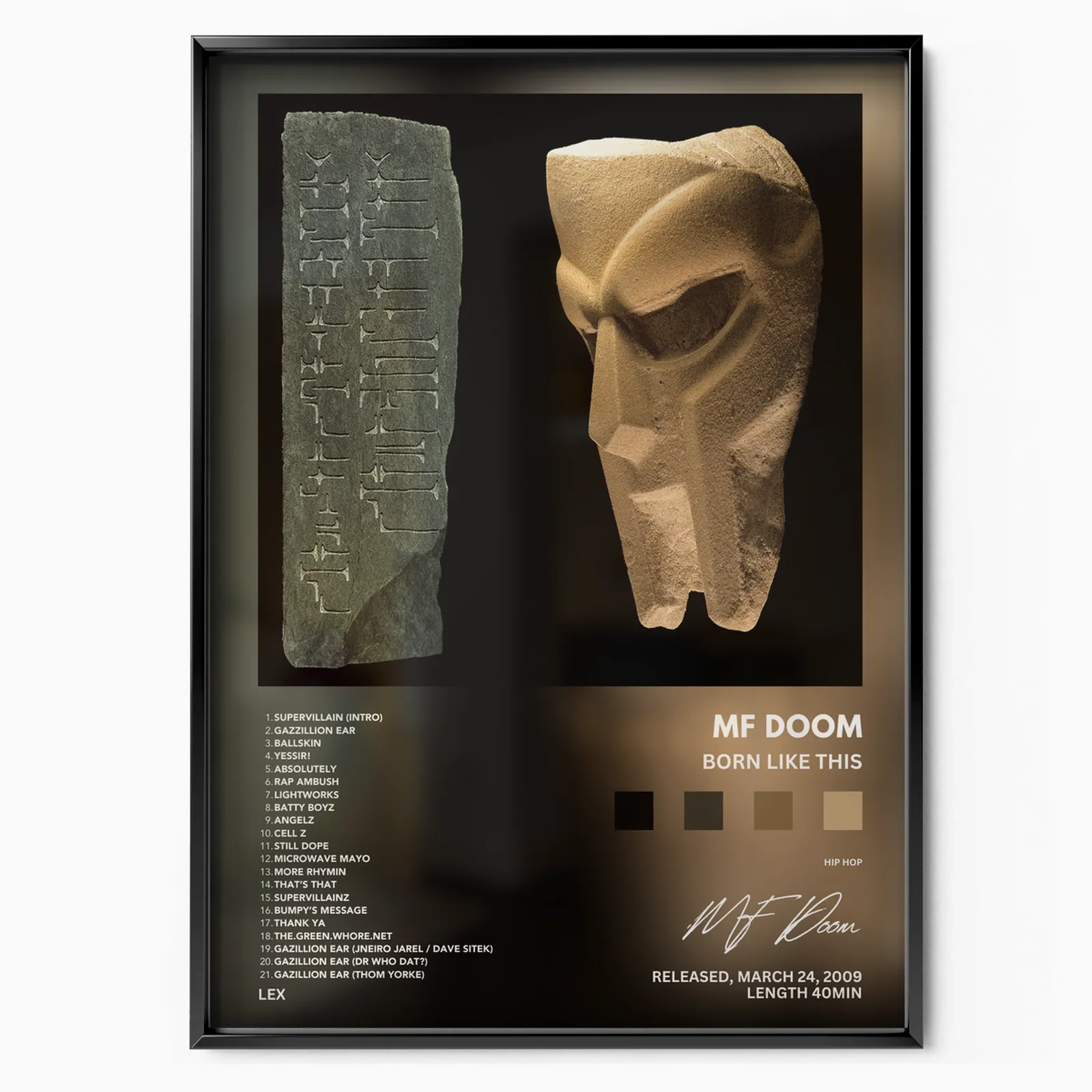Born Like This Album poster, museum grade matte print