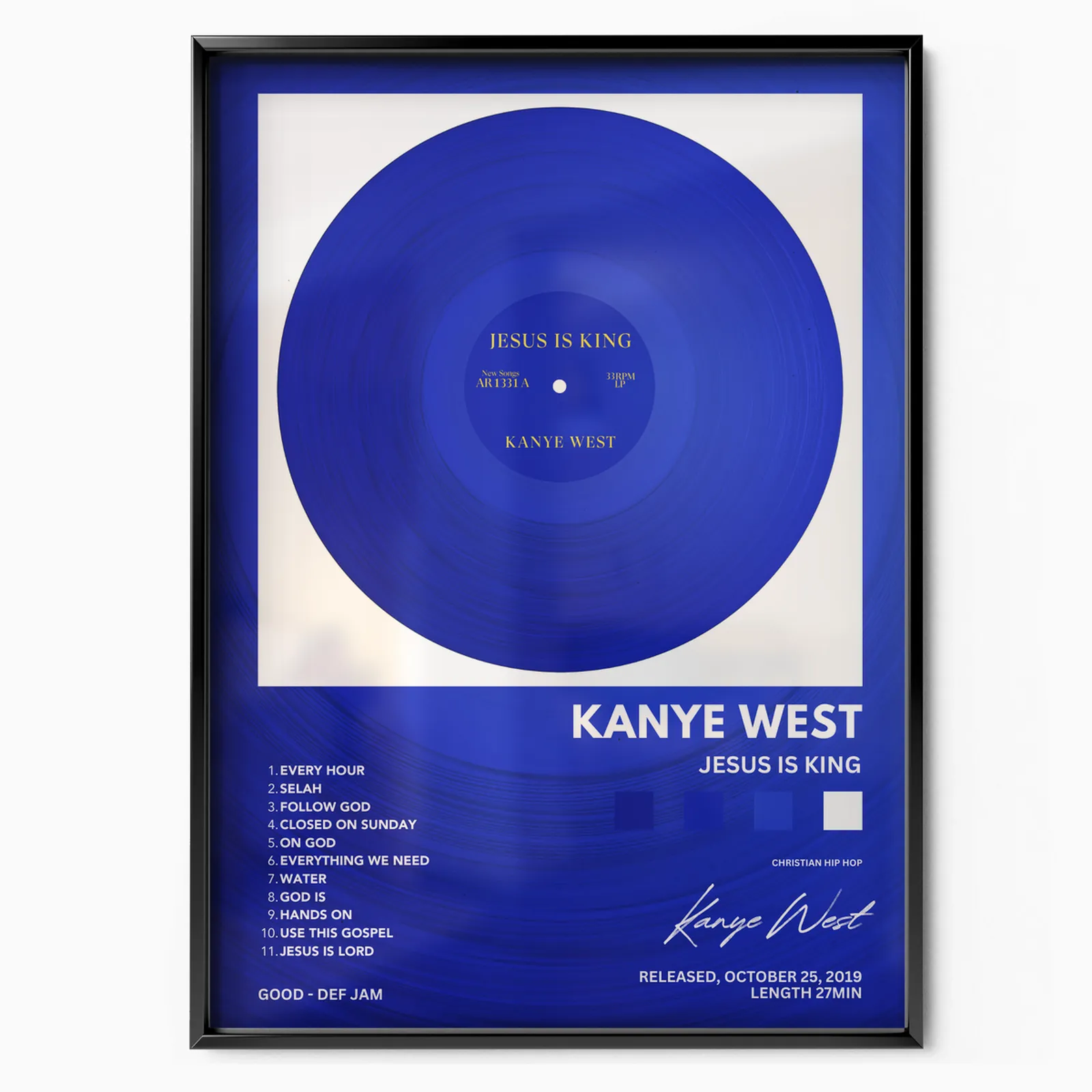 Kanye West poster, museum grade matte print