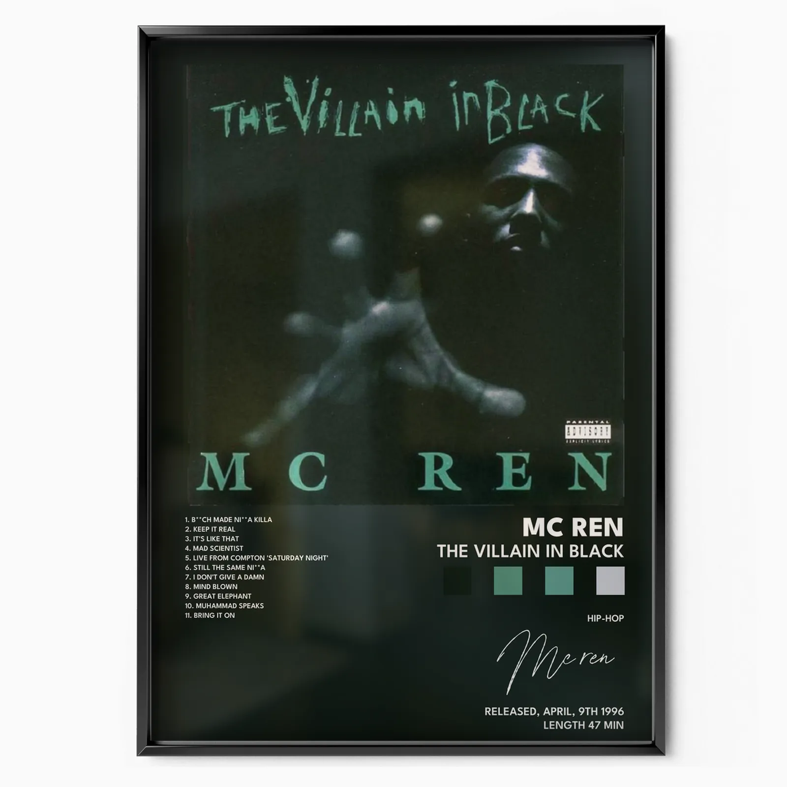 MC Ren - The Villain In Black poster