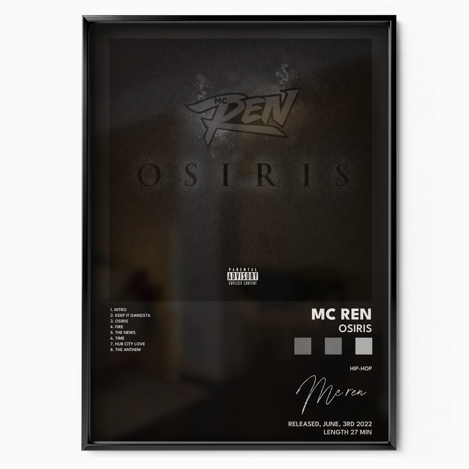 MC Ren - Osiris poster, museum grade matte print