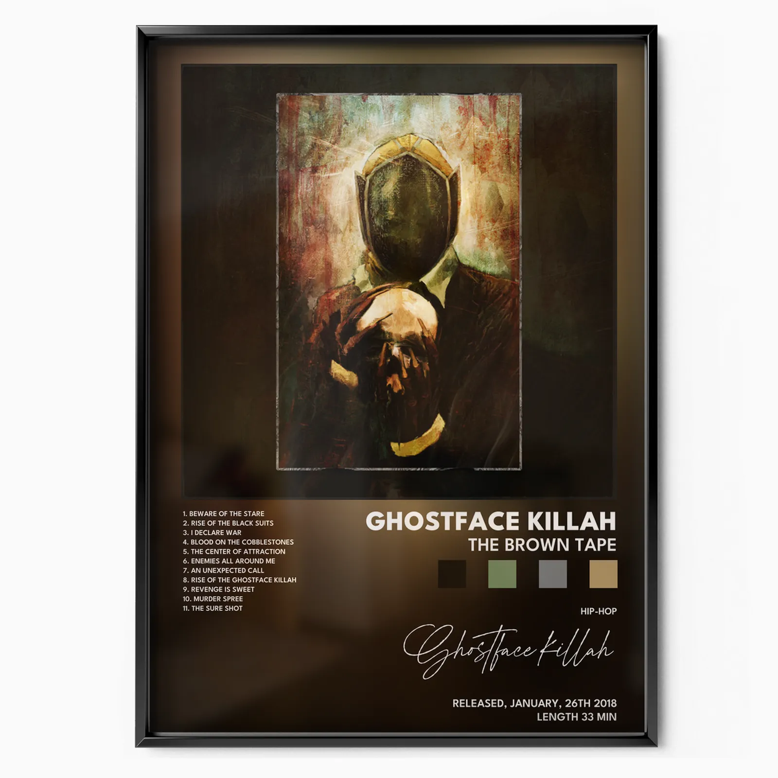 Ghostface Killah - The Brown Tape poster, museum grade matte print