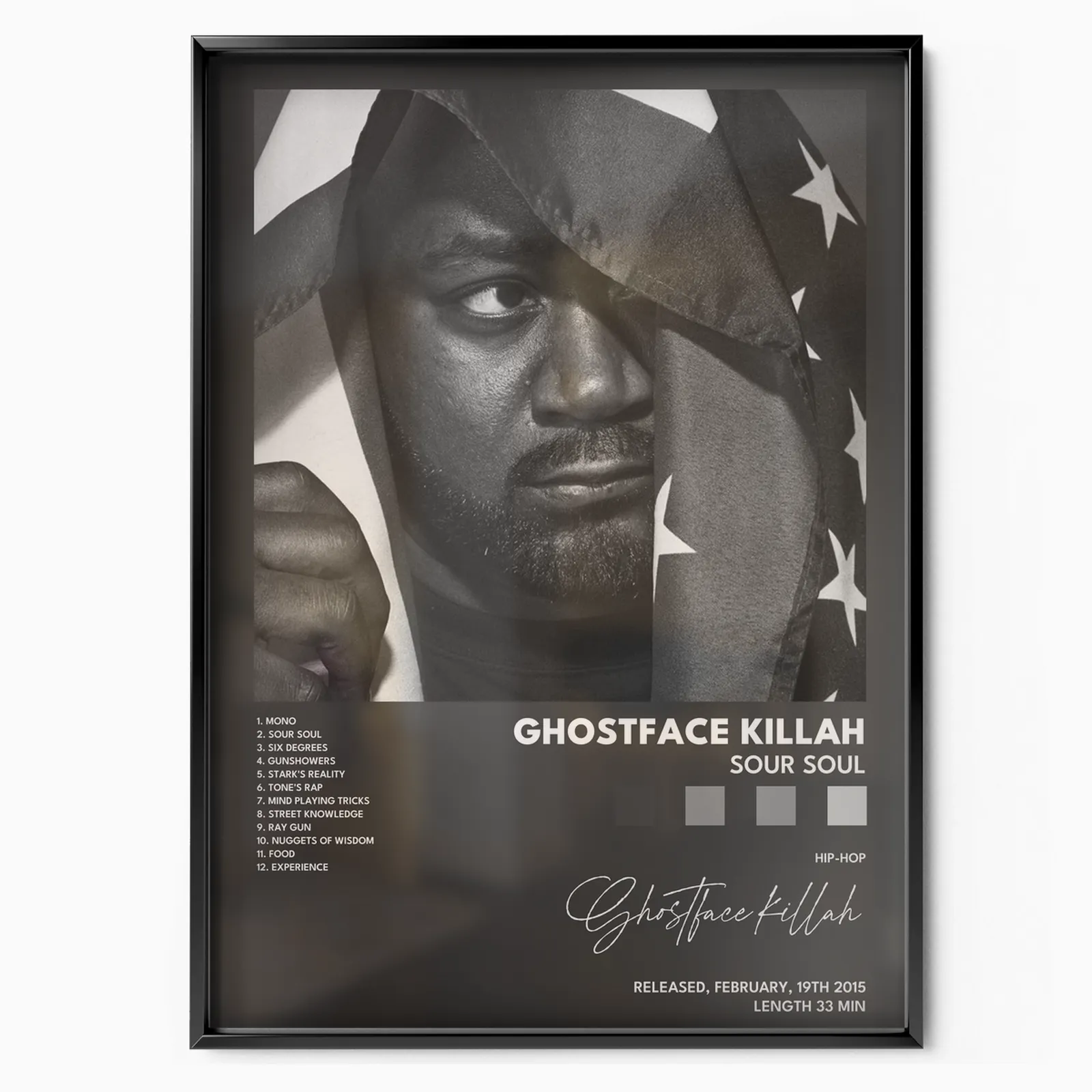 Ghostface Killah - Sour Soul poster, museum grade matte print