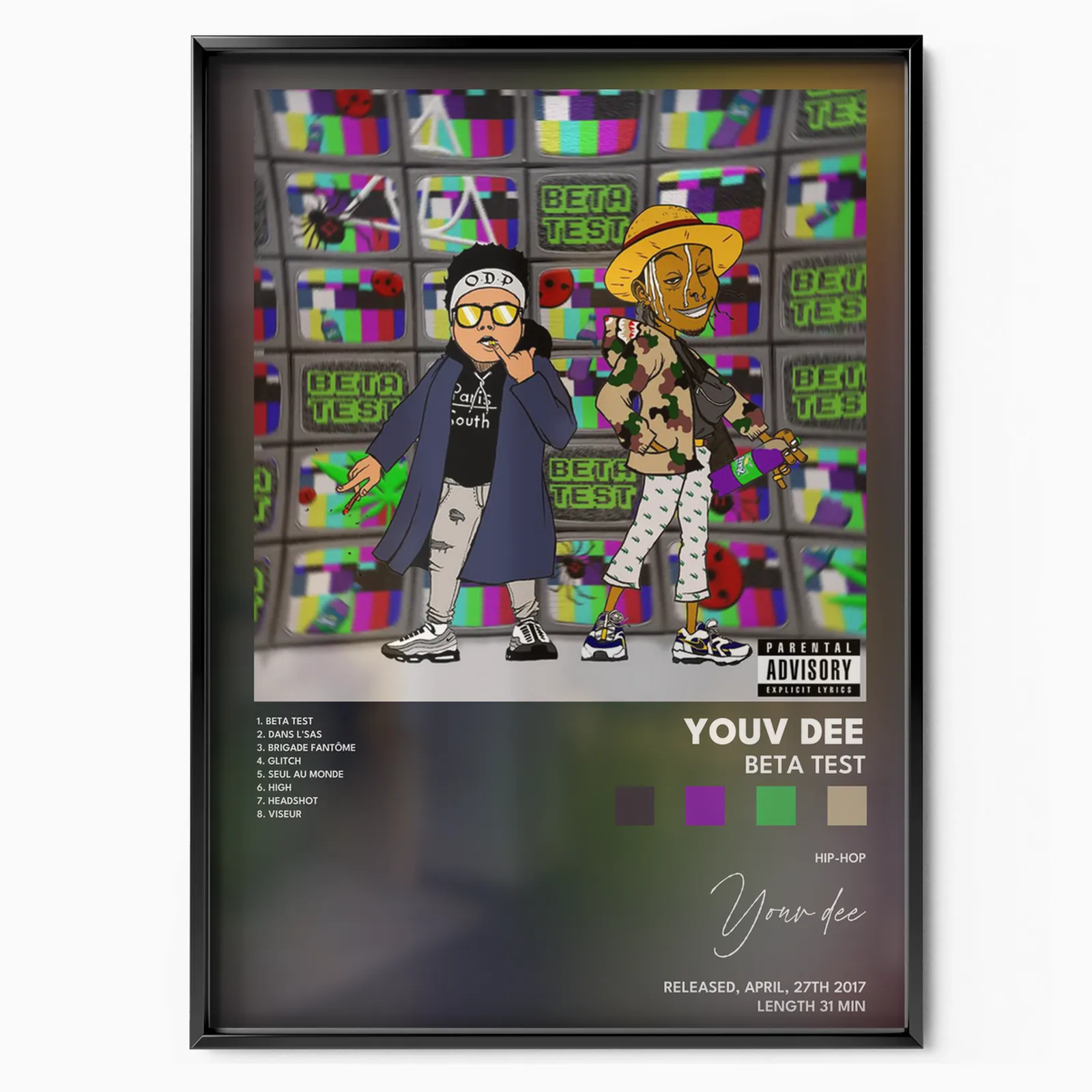 Youv Dee - Beta Test poster, museum grade matte print