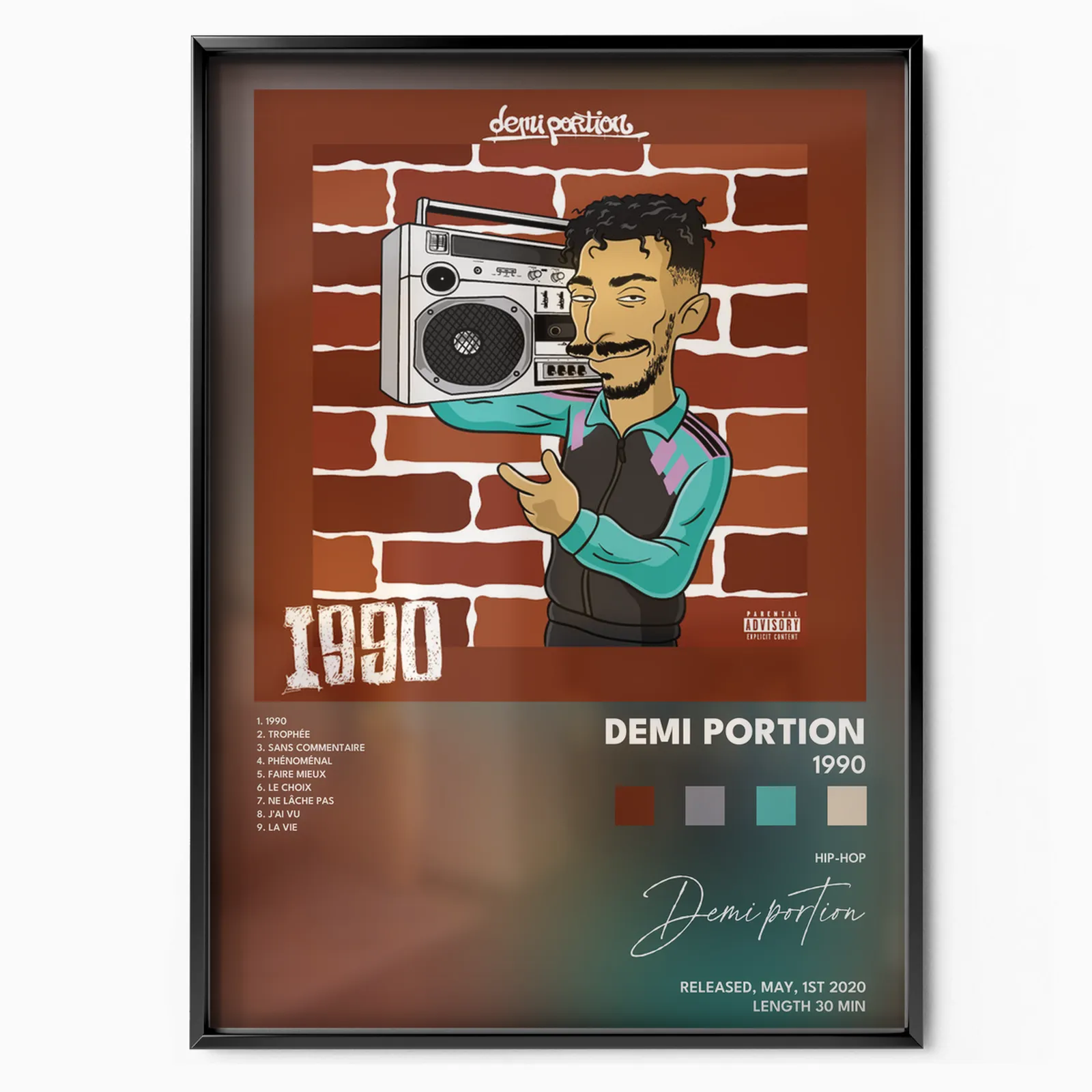 Demi Portion - 1990 poster, museum grade matte print