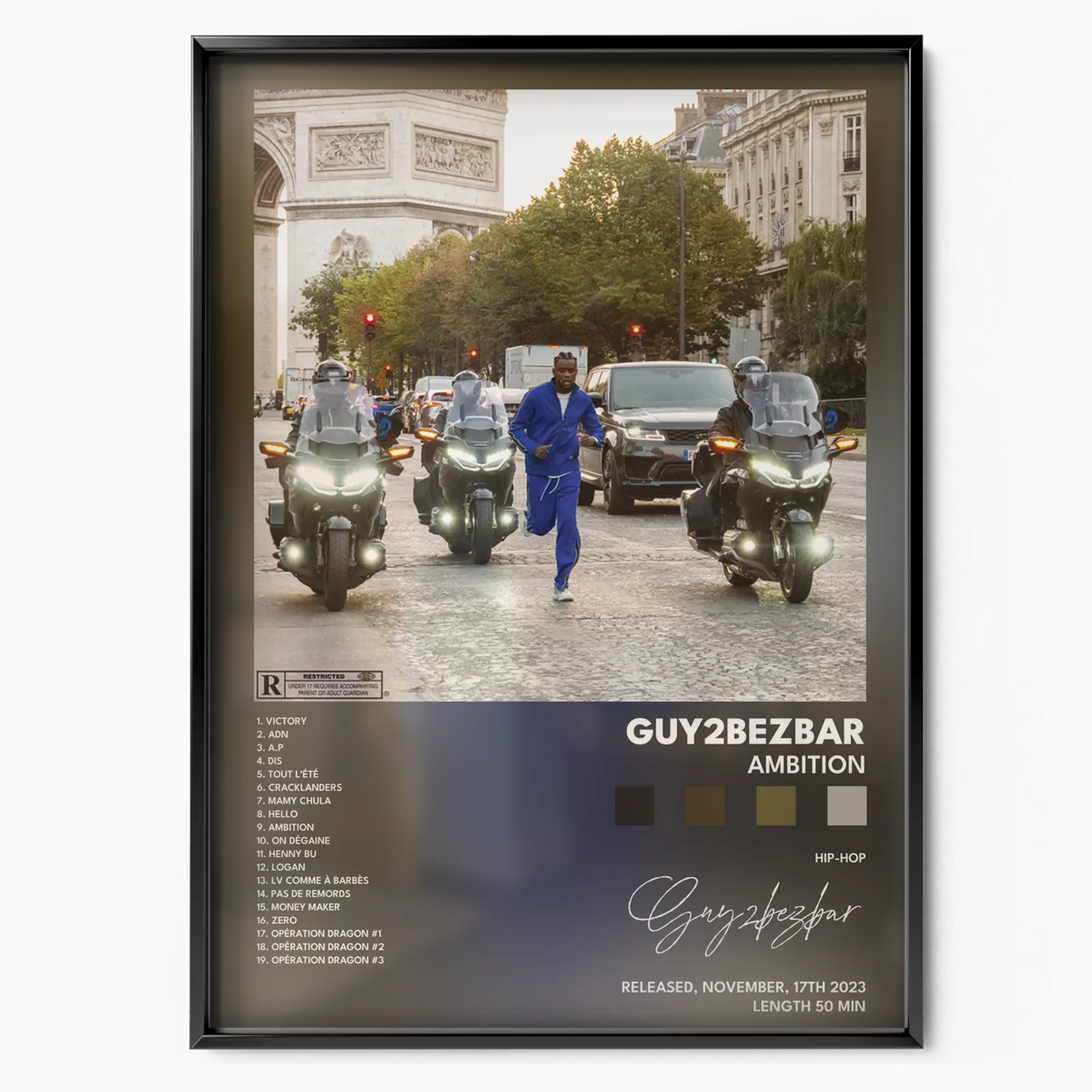 Guy2Bezbar - AMBITION poster, museum grade matte print