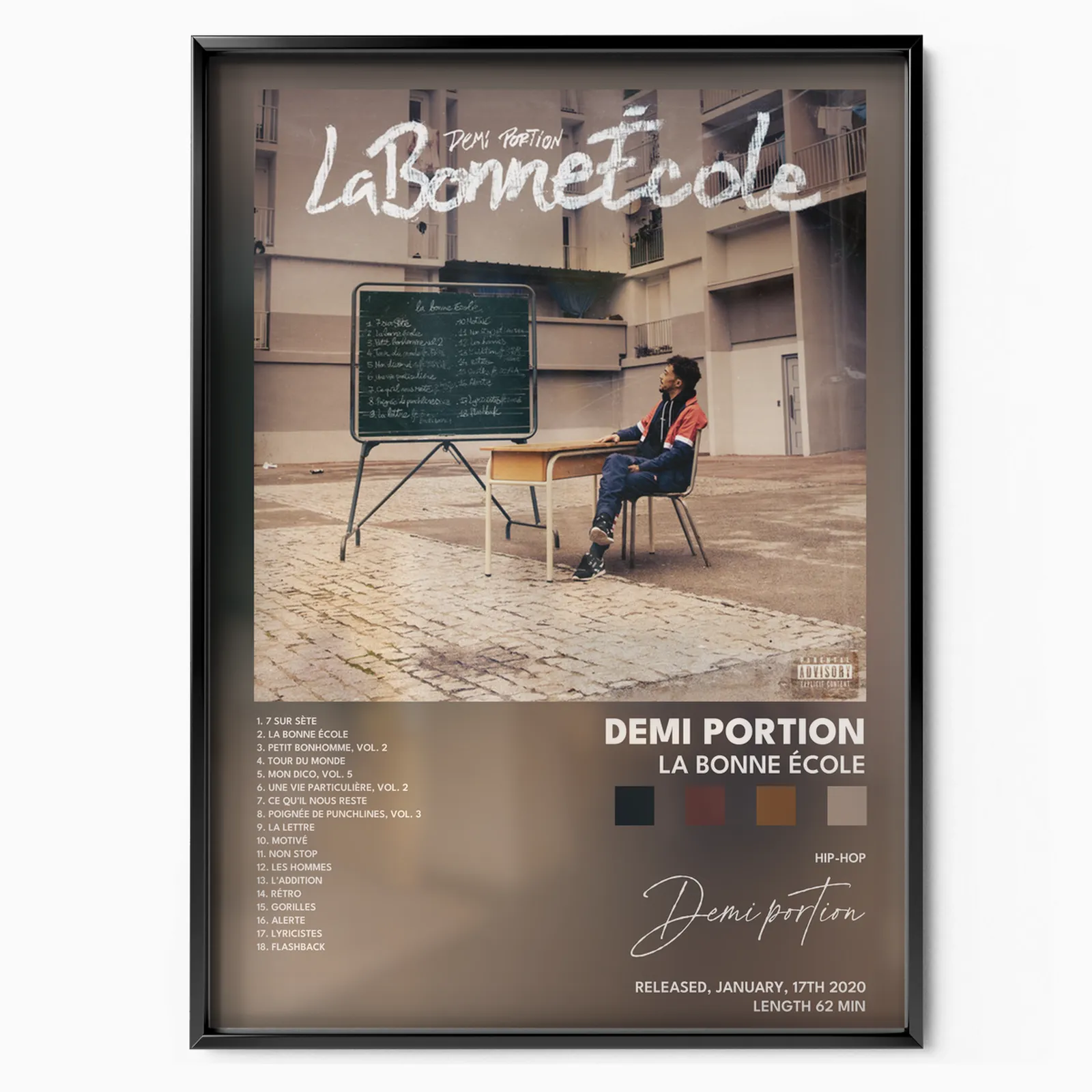 Demi Portion - La bonne école poster, museum grade matte print