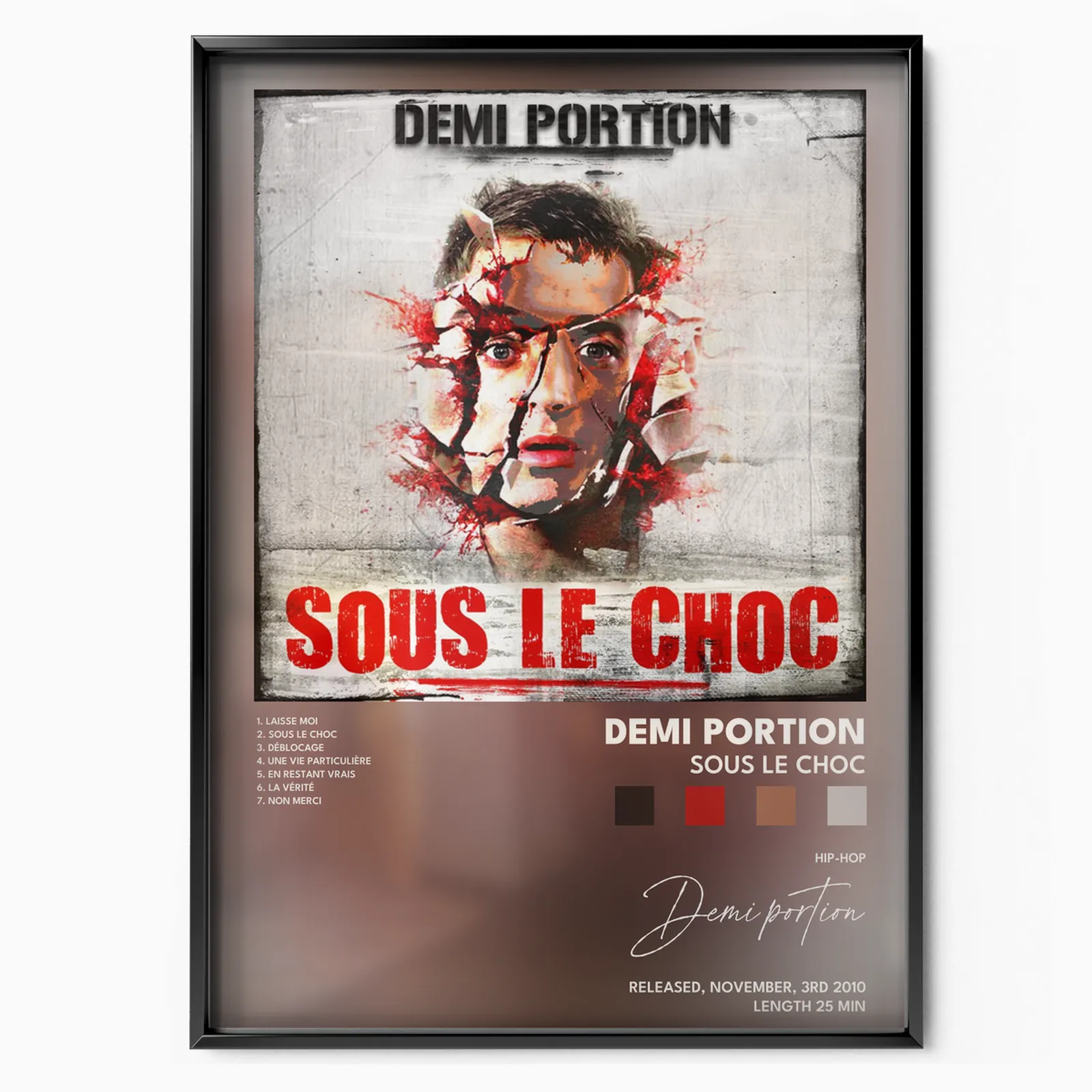 Demi Portion - Sous le choc poster, museum grade matte print