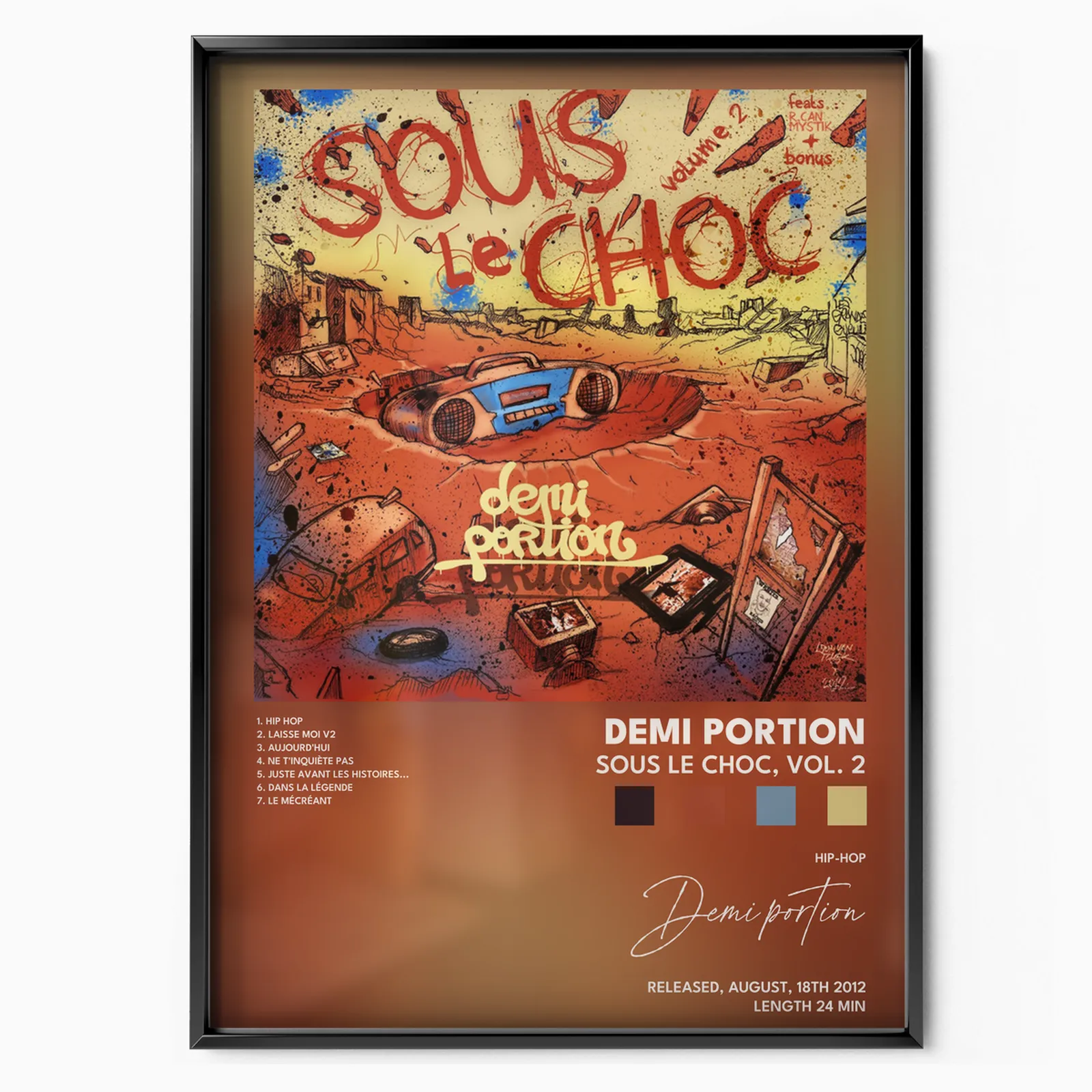 Demi Portion - Sous le choc vol 2 poster, museum grade matte print