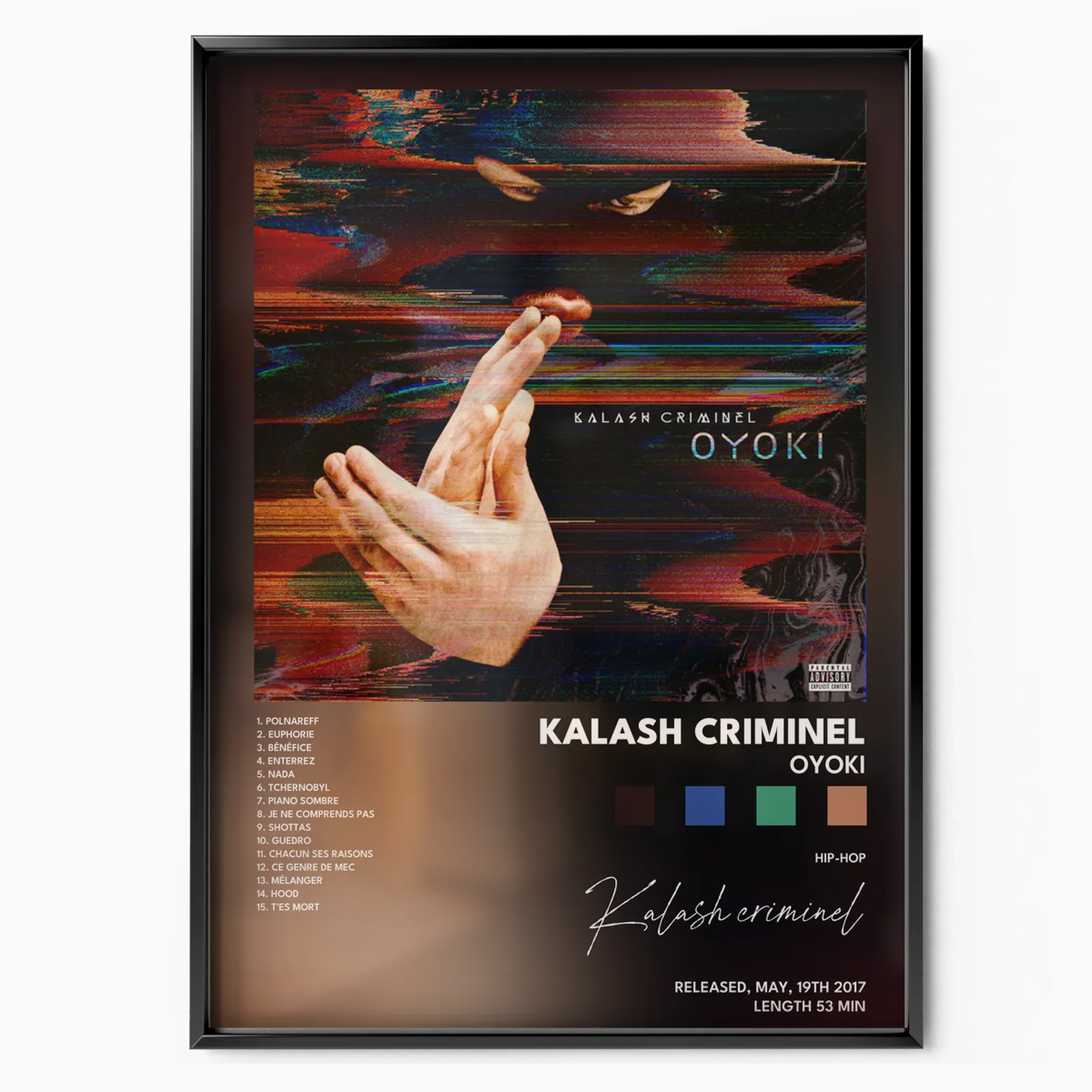 Kalash Criminel - Oyoki poster, museum grade matte print