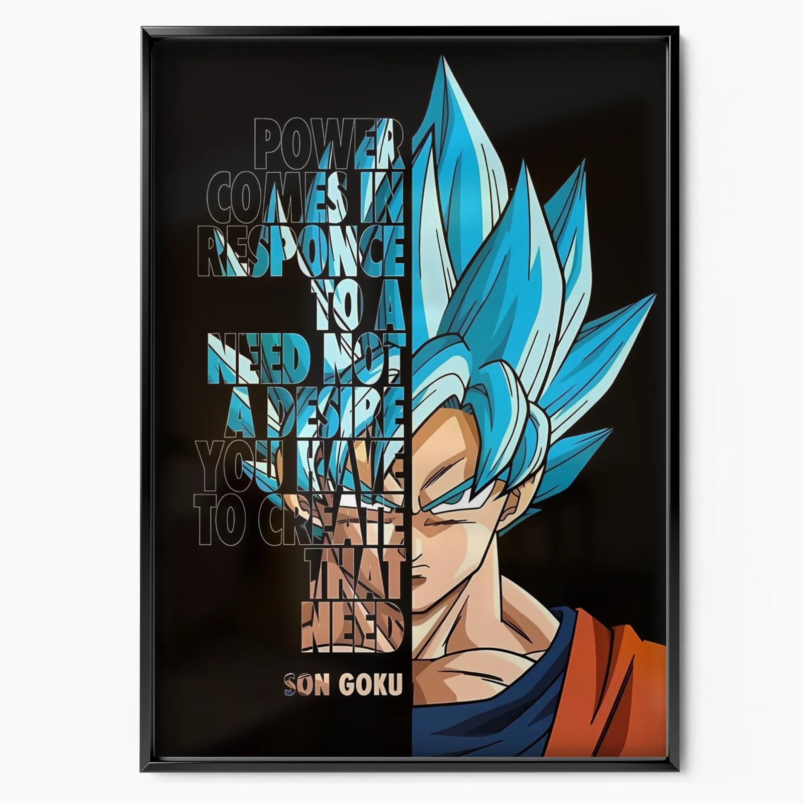 DRAGON BALL SON GOKU CITATION poster