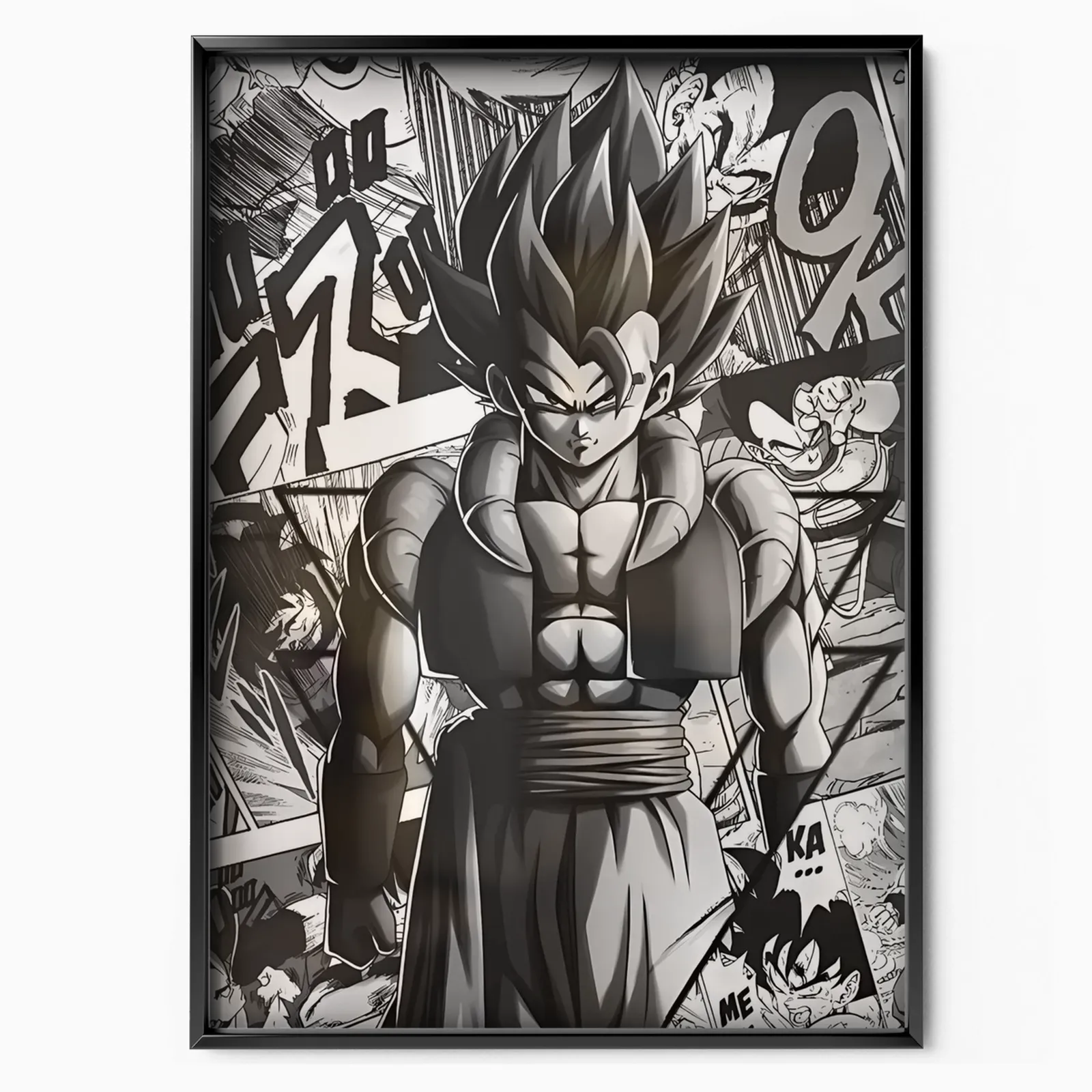 DRAGON BALL Z SON GOKU BLACK AND WHITE poster