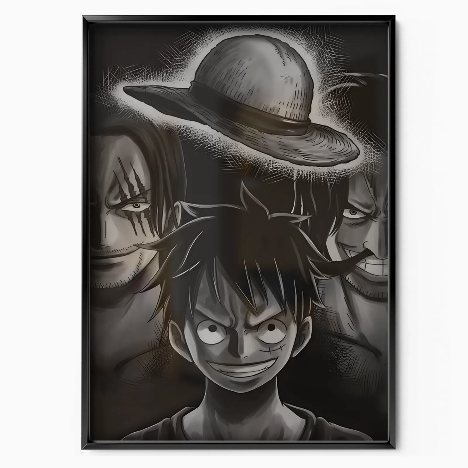 Rubber Pirate Sketch (B&W) poster, museum grade matte print