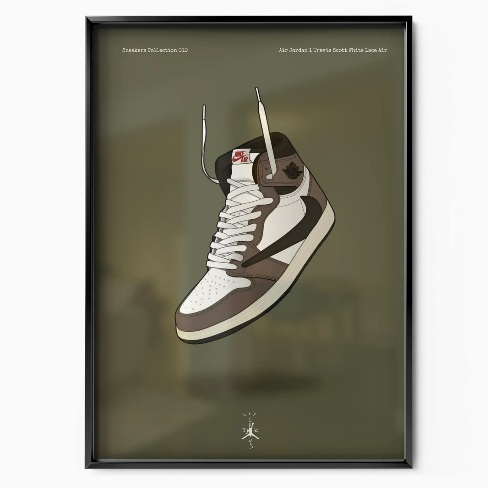 Air Jordan 1 Travis Scott White Lace Air poster