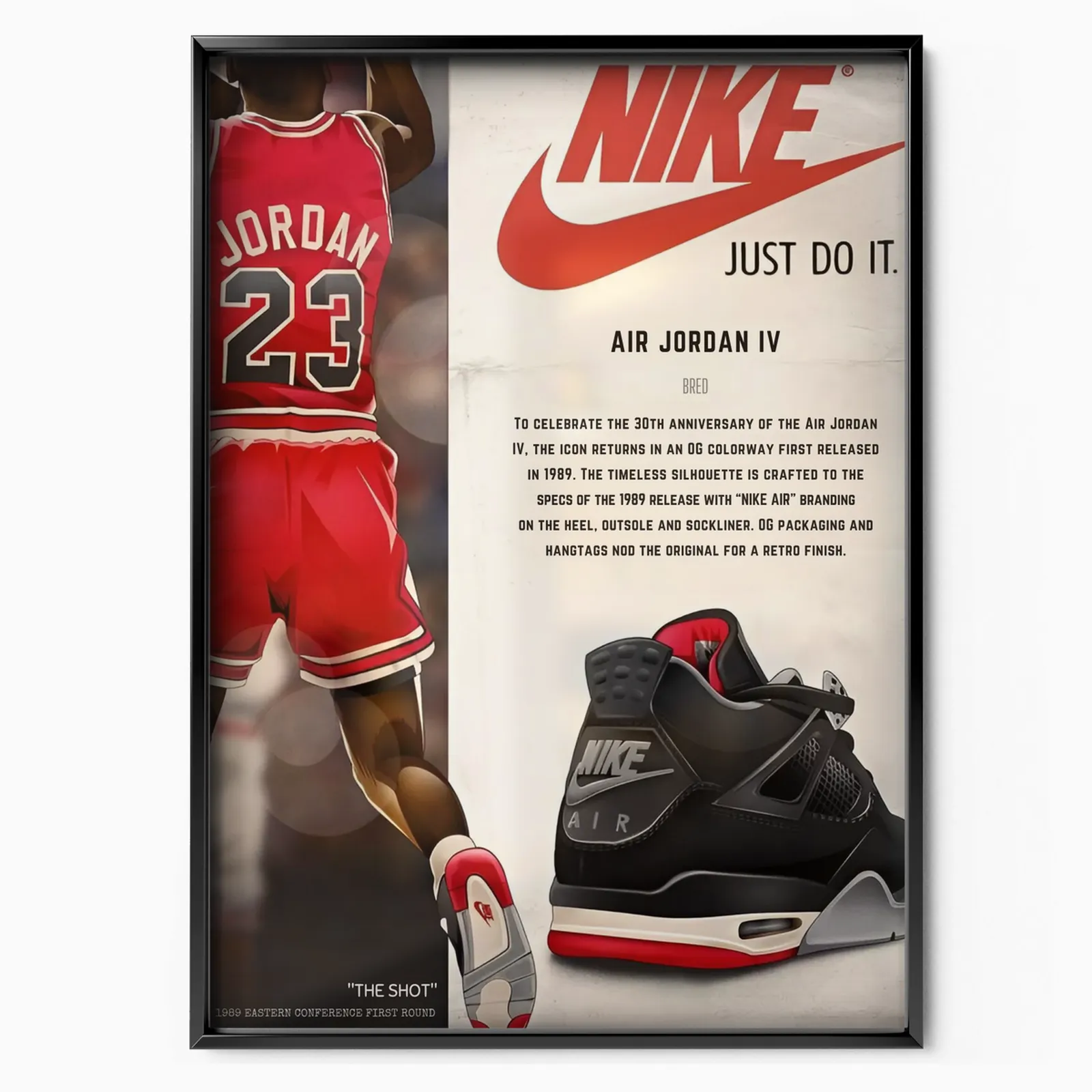 NIKE 'AIR JORDAN IV' poster, museum grade matte print