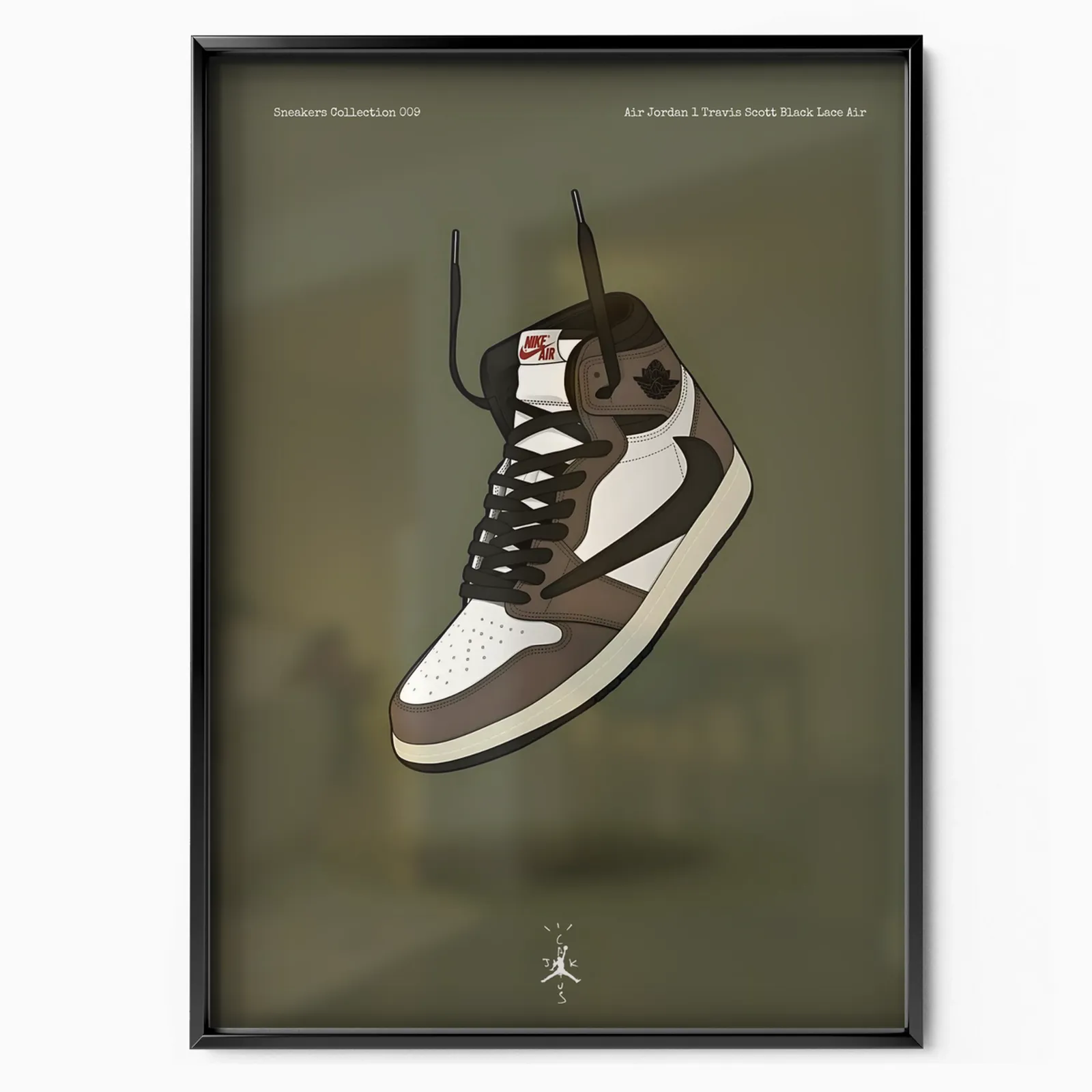 Air Jordan 1 Travis Scott Black Lace Air poster
