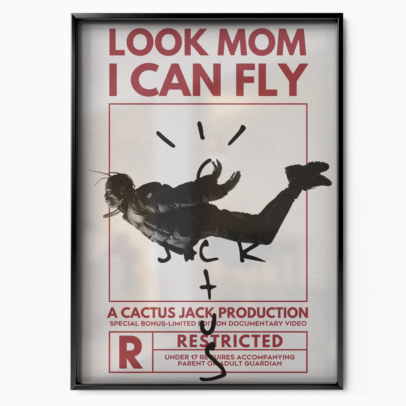 Look Mom I Can Fly poster, museum grade matte print