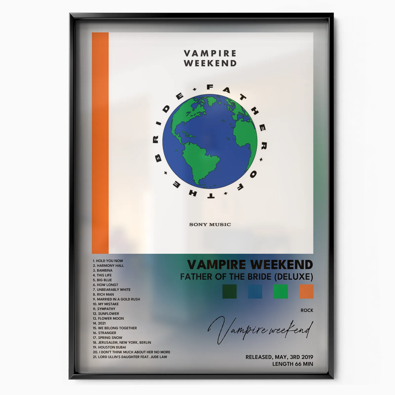vampire weekend Father of the Bride Deluxe poster poster, museum grade matte print