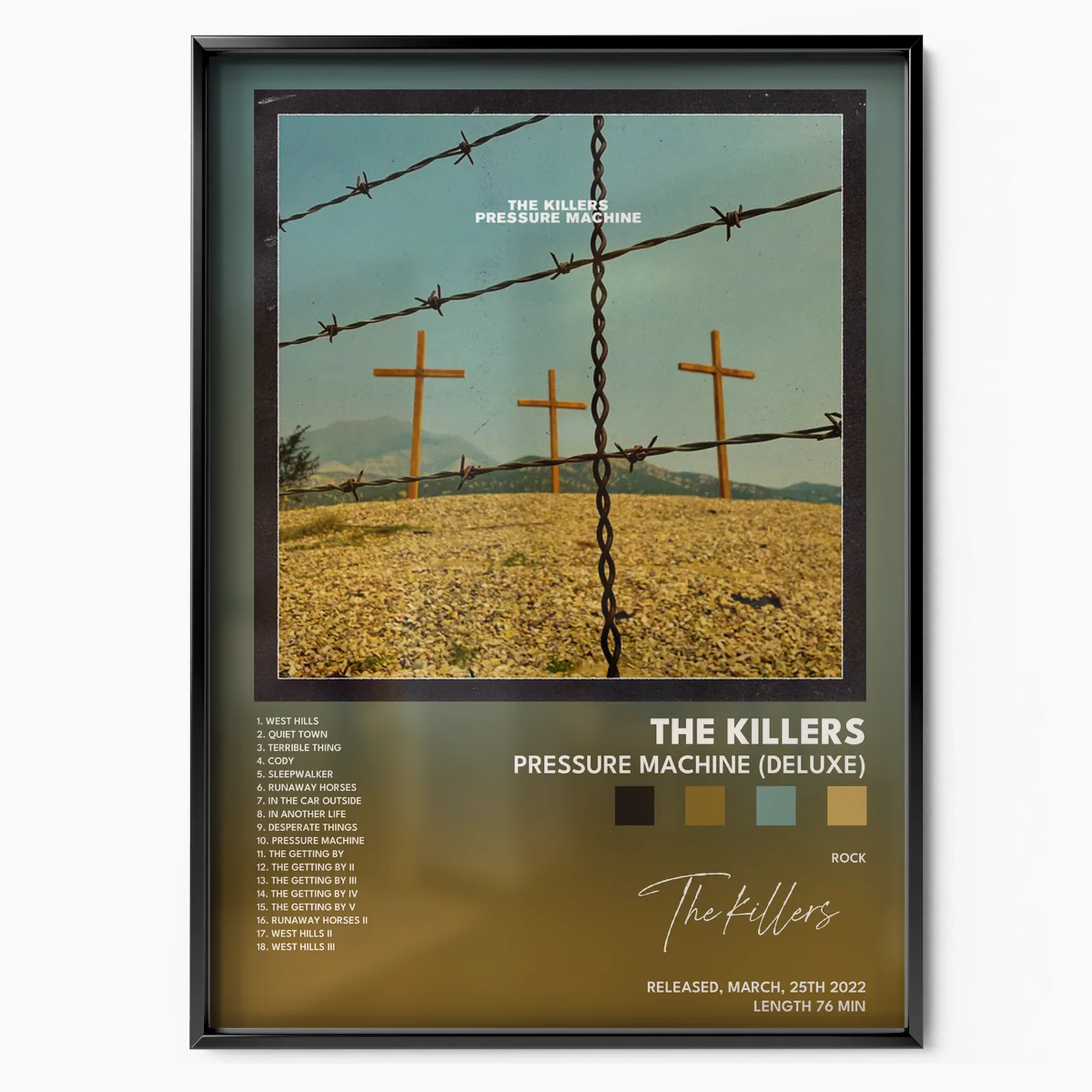 the killers Pressure Machine Deluxe poster poster, museum grade matte print