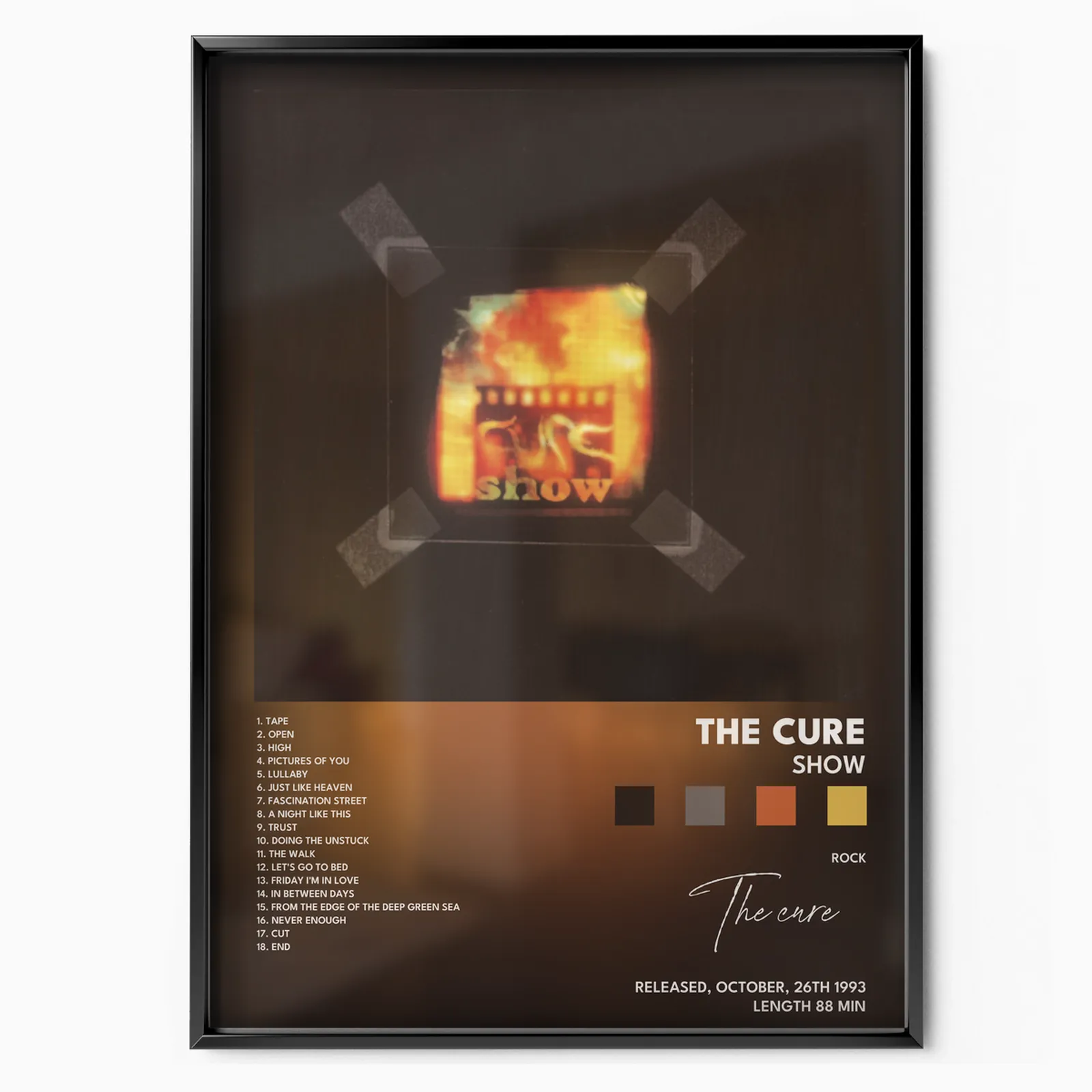 the cure Show poster poster, museum grade matte print