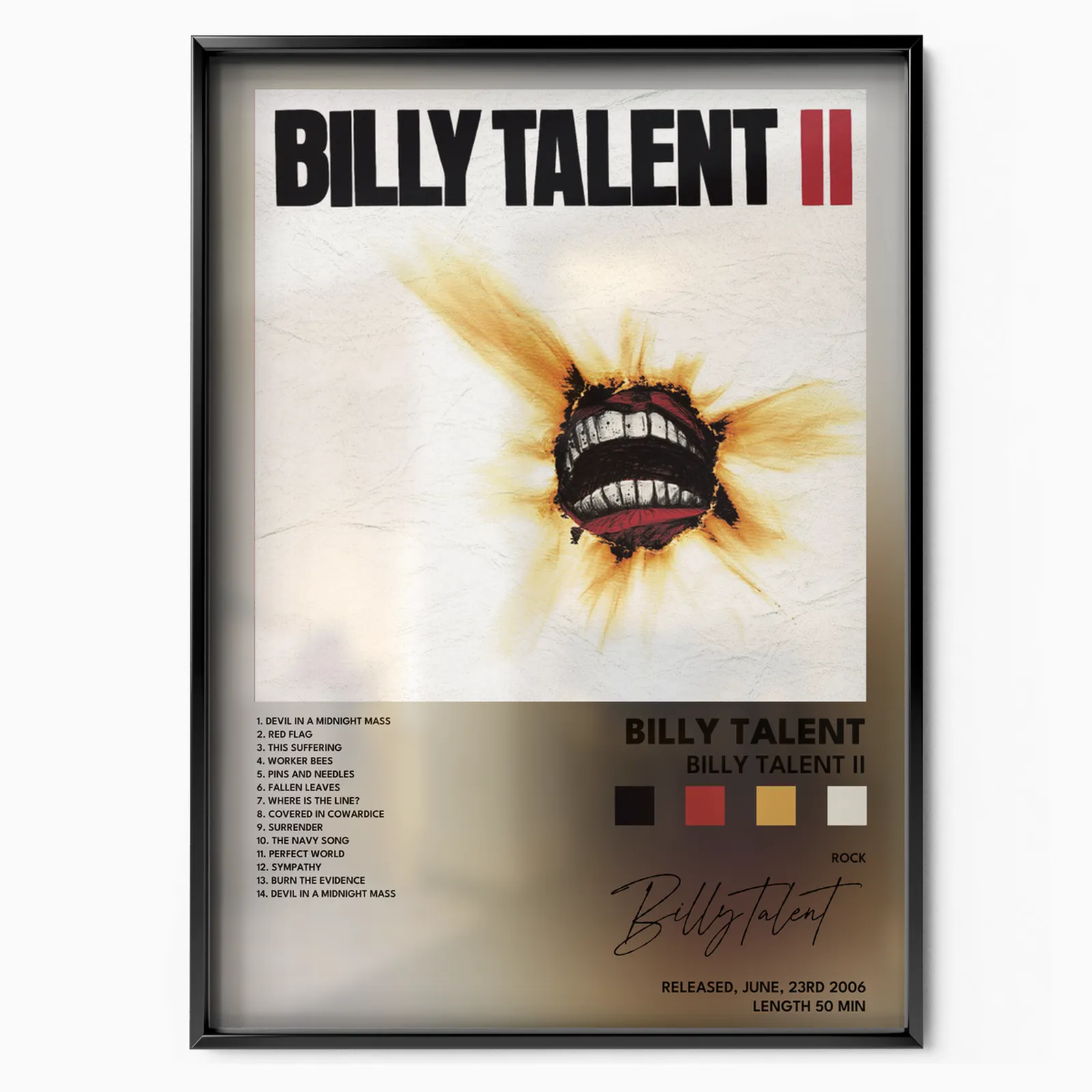 II Album poster, museum grade matte print